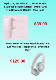 Offer preview "Walmart Catalogue" | Page: 3 | Products: Water, Headphones