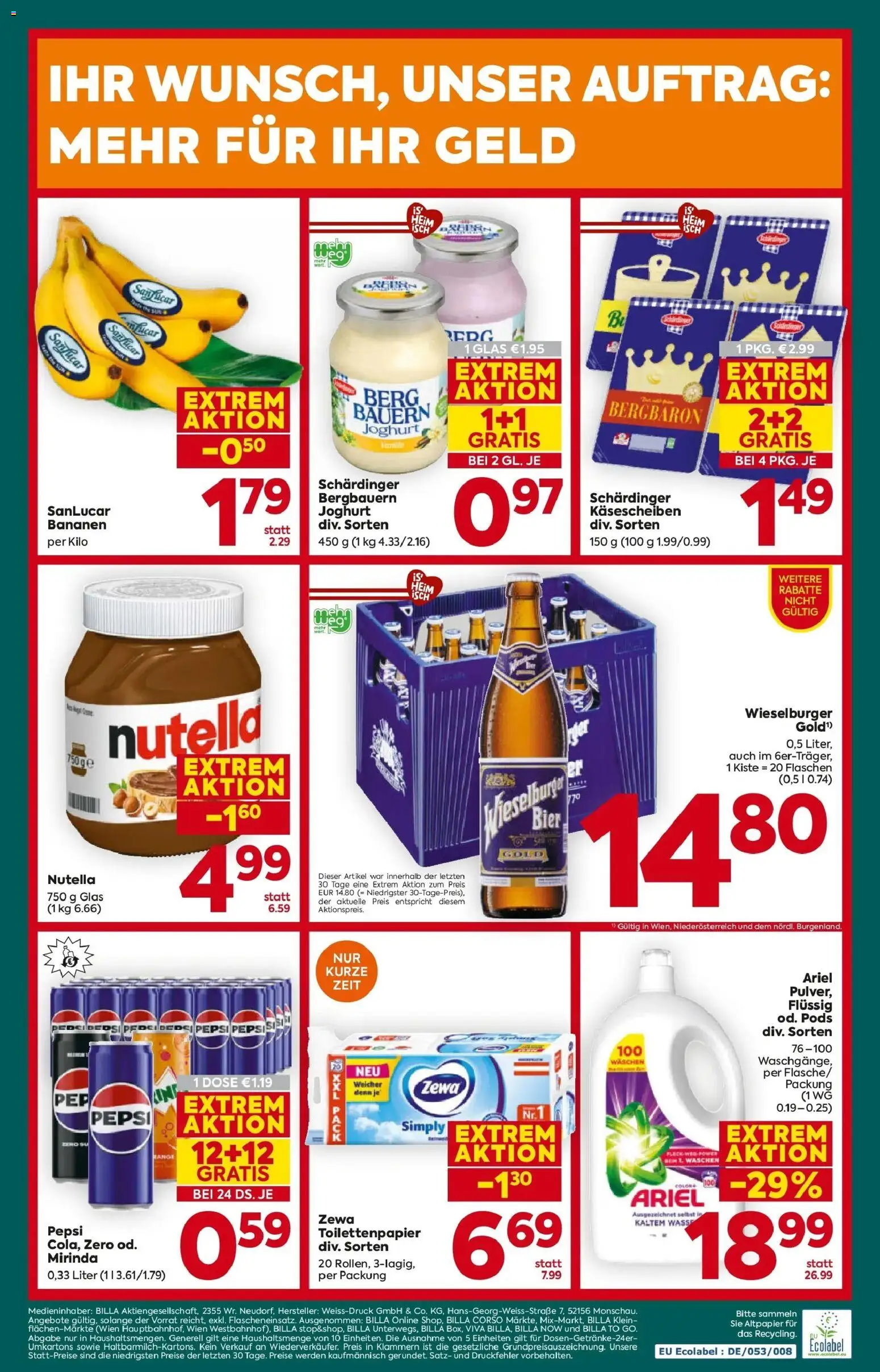 Billa Plus Flugblatt - Niederösterreich gültig ab 19.02.2026 | Seite: 16 | Produkte: Joghurt, Bananen