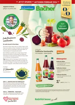 Reformhaus Bacher Prospekt 	 ab 01.02.2026 gültig