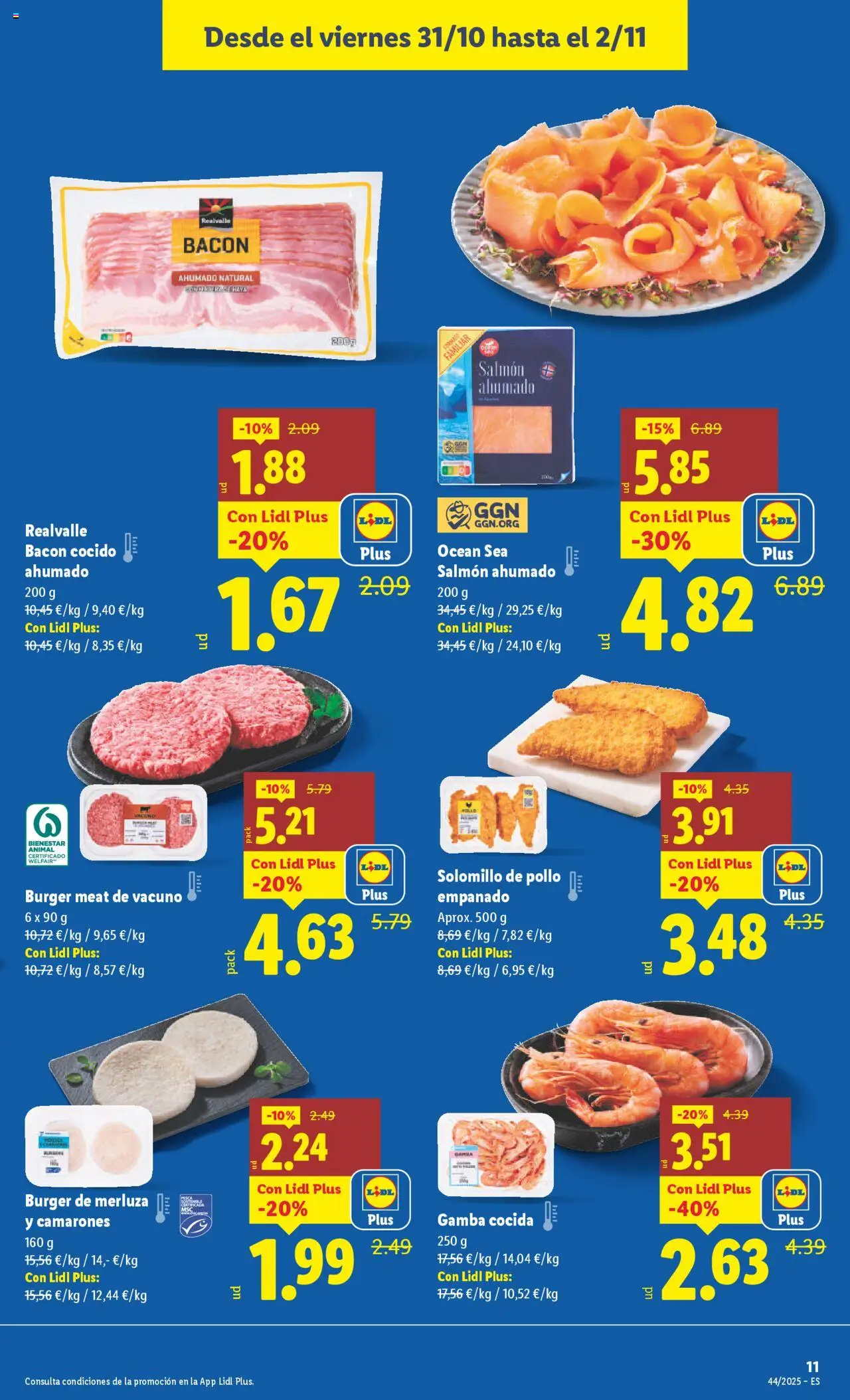 Lidl catálogo VAL │ válido desde el 27.10.2025 | Página: 17 | Productos: Salmón ahumado, Gamba