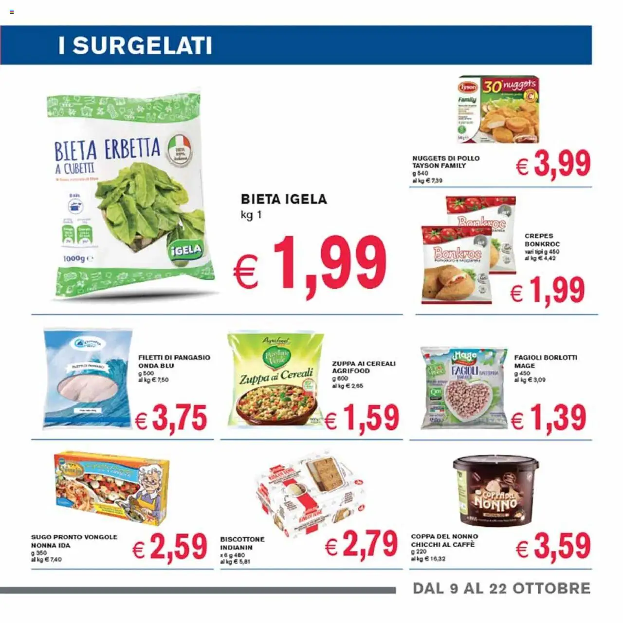 Volantino Coal del 09.10.2025 | Pagina: 5 | Prodotti: Pollo, Nuggets, Sugo, Pangasio
