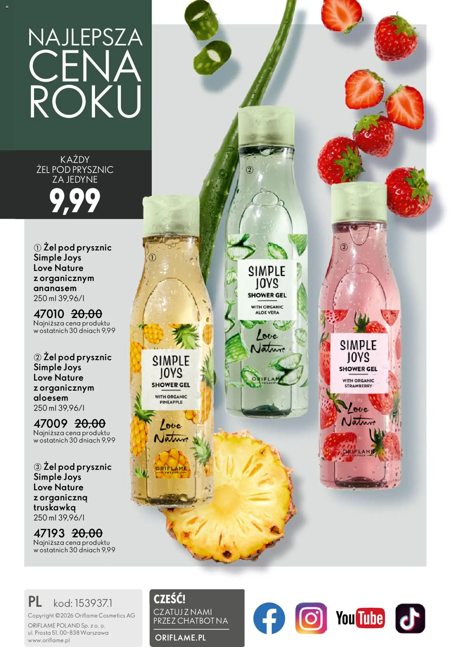 Oriflame Katalog 6 2026 od 15.04.2026 | Strona: 148 | Produkty: Prysznic, Żel pod prysznic