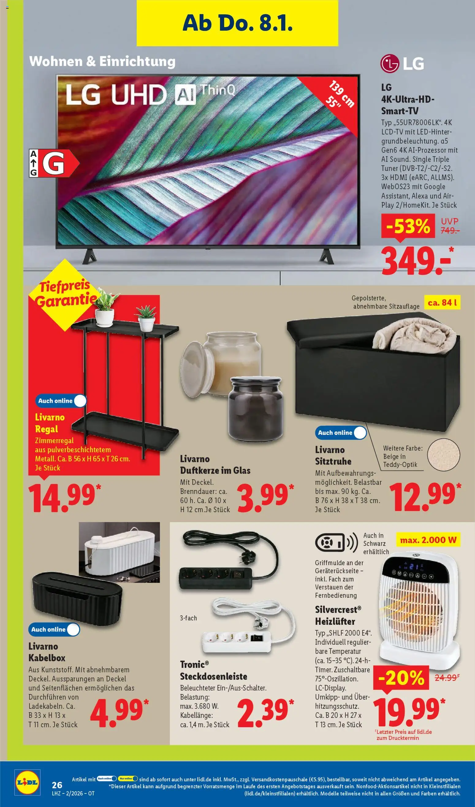 Lidl Prospekt Grimma – gültig ab 05.01.2026 | Seite: 36 | Produkte: LG, Regal