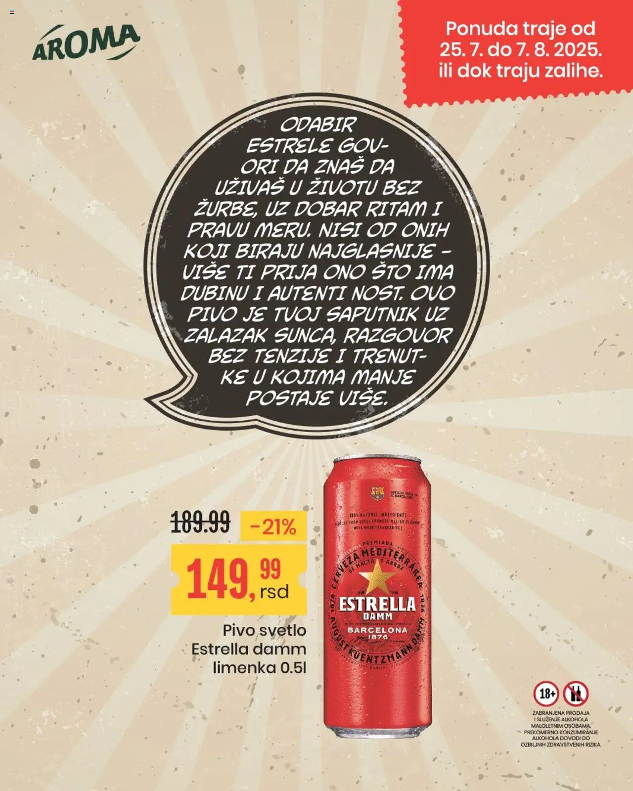 Aroma Market katalog - važi od 25.07.2025 | Strana: 5 | Proizvode: Sto, Pivo