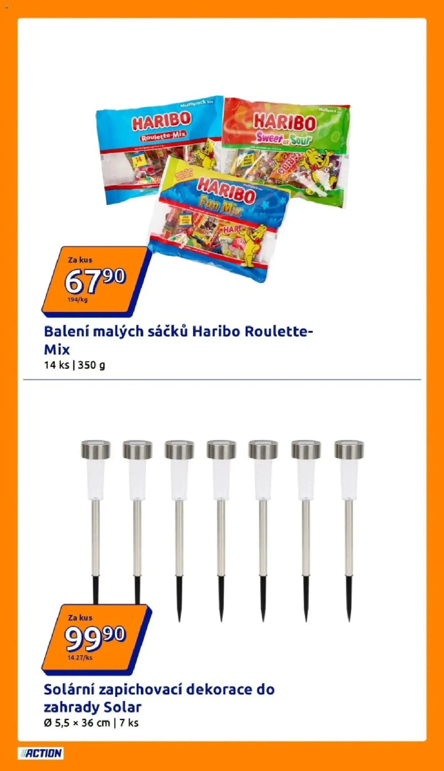 Action aktuální leták od 08.04.2026 | Strana: 4 | Produkty: Haribo, Dekorace
