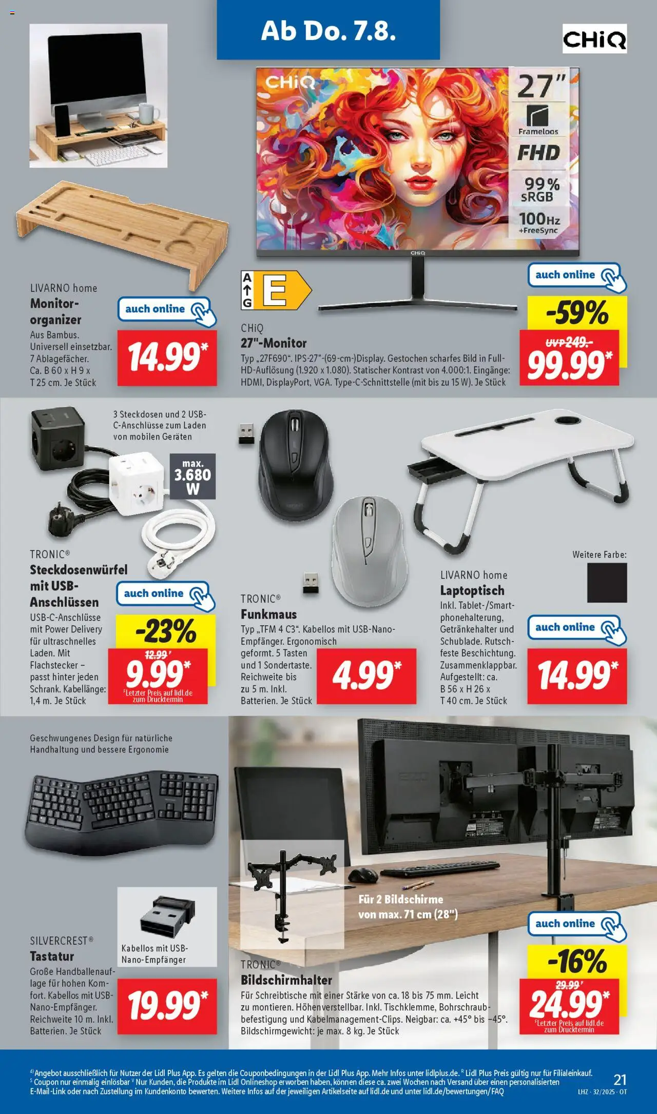 Lidl Prospekt Grimma - gültig ab dem 04.08.2025 | Seite: 33 | Produkte: USB, Monitor, Tastatur