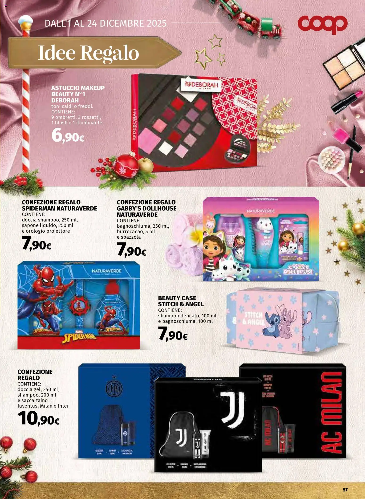 Volantino COOP del 01.12.2025 | Pagina: 57 | Prodotti: Illuminante, Spazzola, Astuccio, Doccia