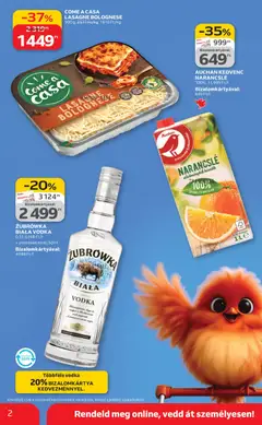 Auchan Akciós újság - amely érvényes a következő dátumtól: 12.02.2026 | Oldal: 2 | Termékek: Lasagne, Vodka, Narancslé