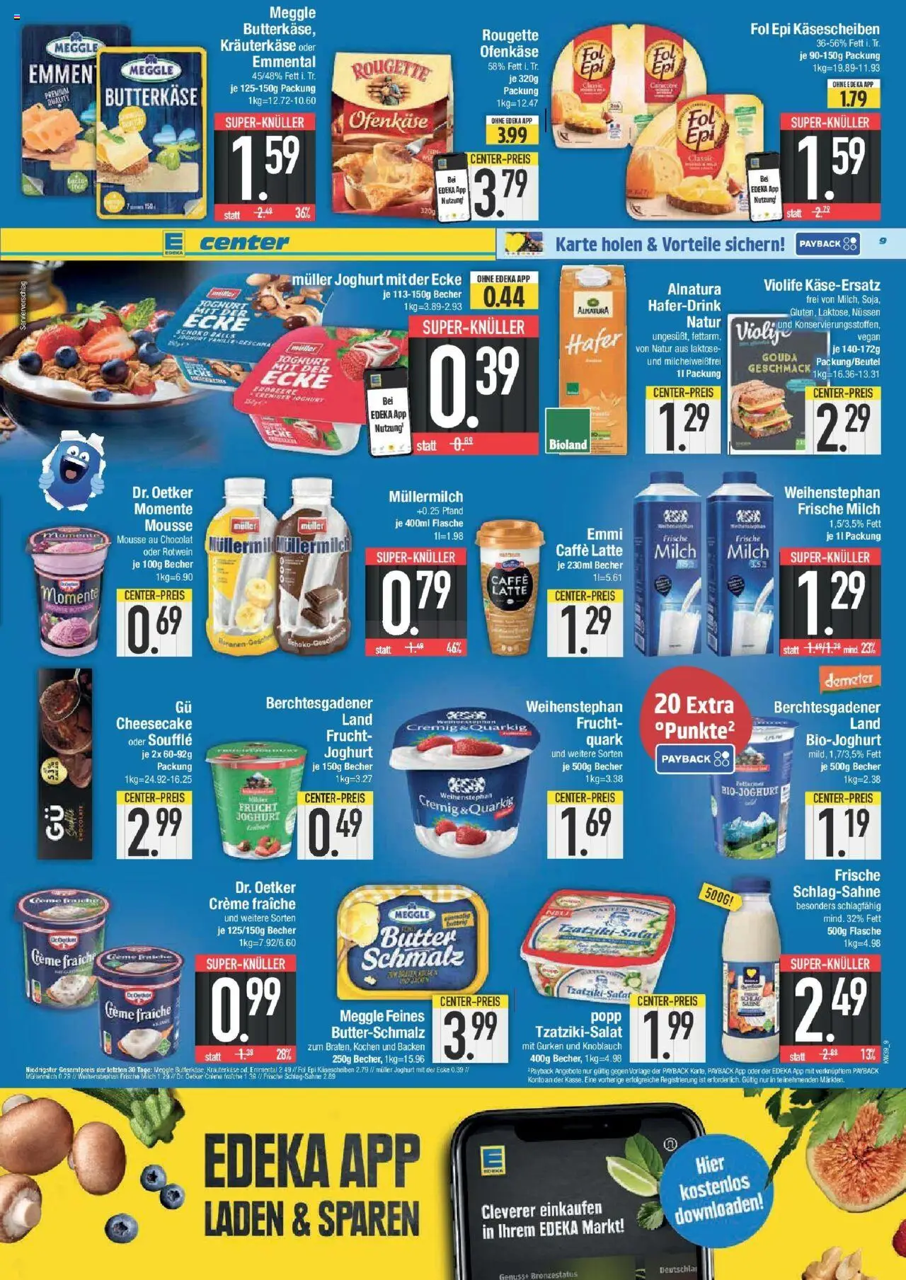 Edeka prospekt Weißenburg	 – gültig ab 21.09.2025 | Seite: 9 | Produkte: Käse, Gouda, Creme, Haferdrink