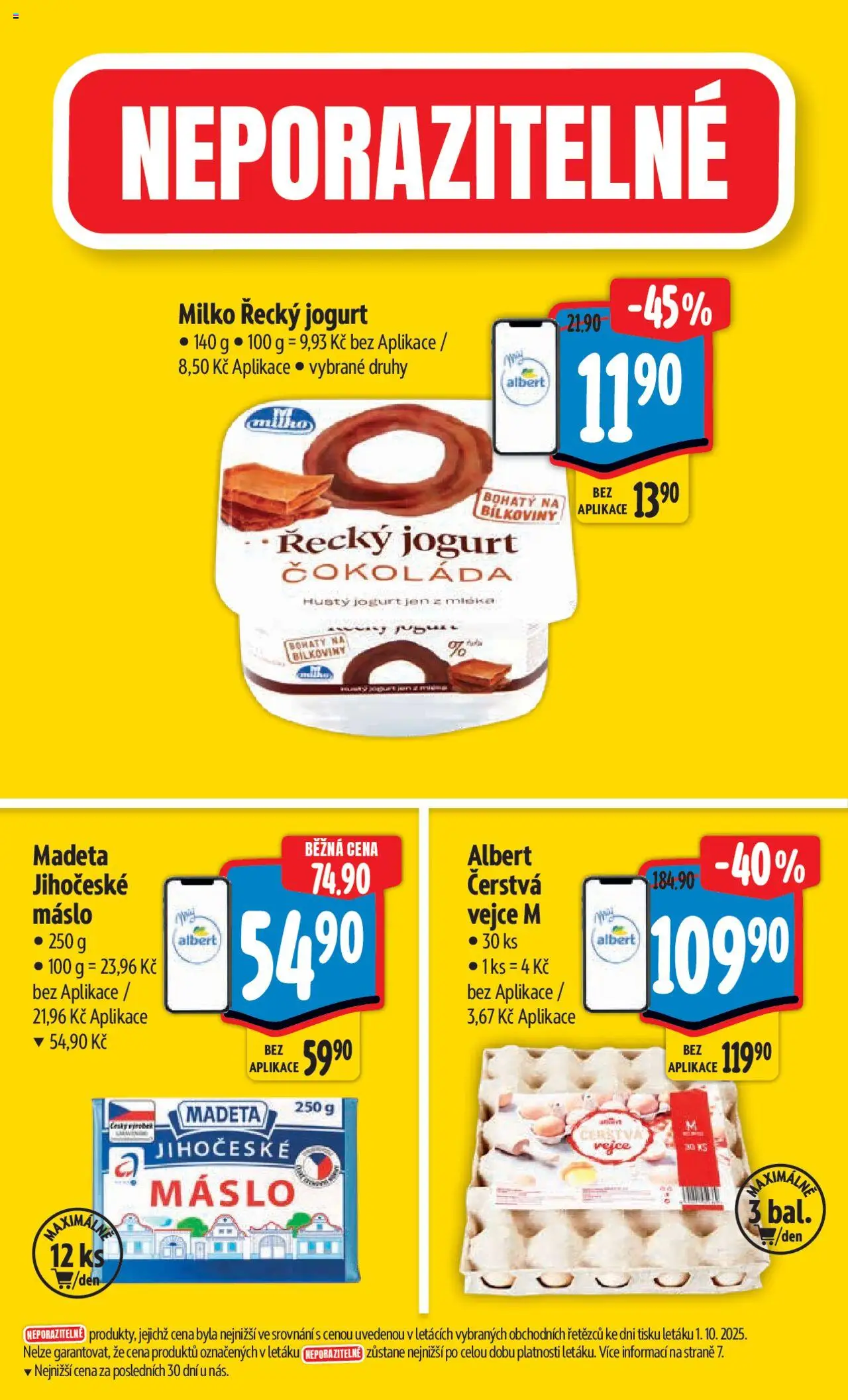 Albert leták - Hypermarket od 08.10.2025 | Strana: 3 | Produkty: Jogurt, Vejce, Čokoláda, Milko řecký jogurt