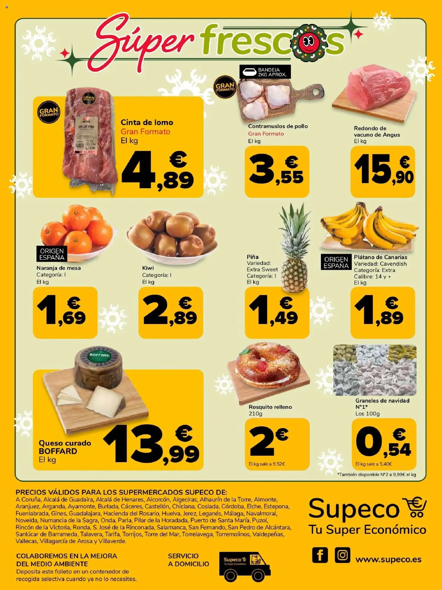 Supeco folleto │ válido desde el 01.12.2025 | Página: 8 | Productos: Queso, Piña, Bandeja, Mesa