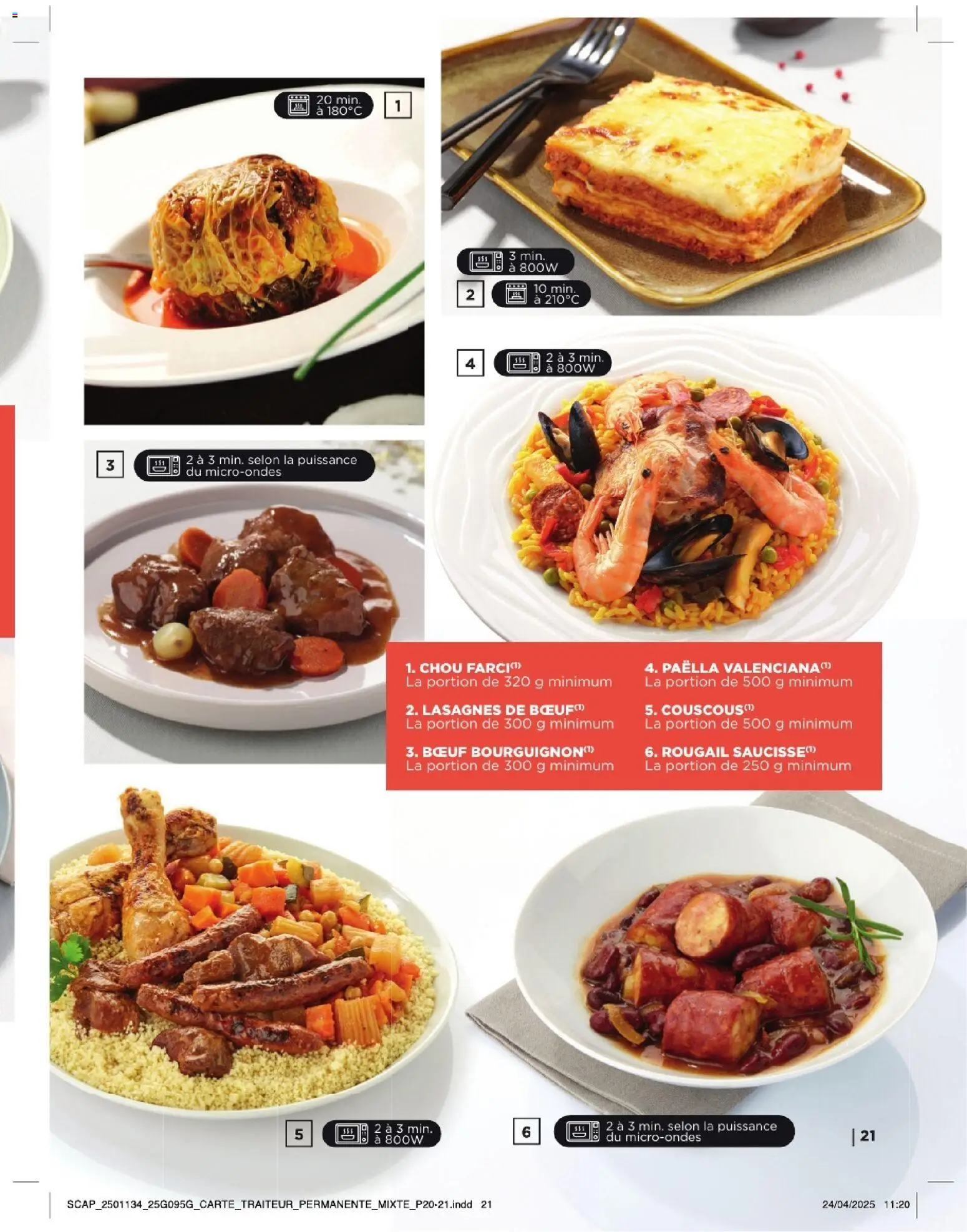 {H1} | Page: 21 | Produits: Lasagnes, Couscous