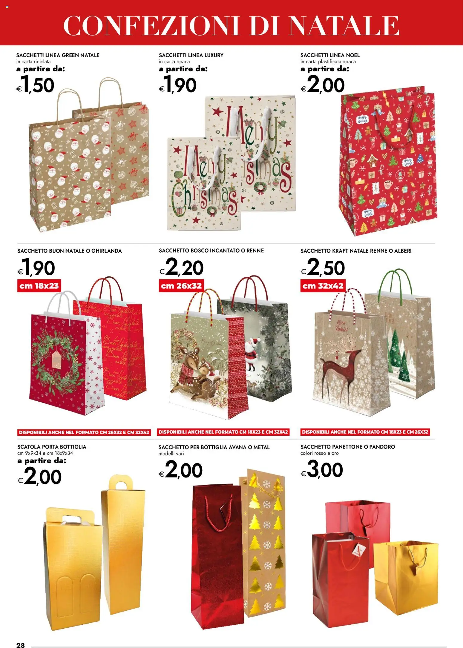 Volantino bennet del 20.11.2025 | Pagina: 28 | Prodotti: Pandoro, Panettone, Bottiglia, Scatola