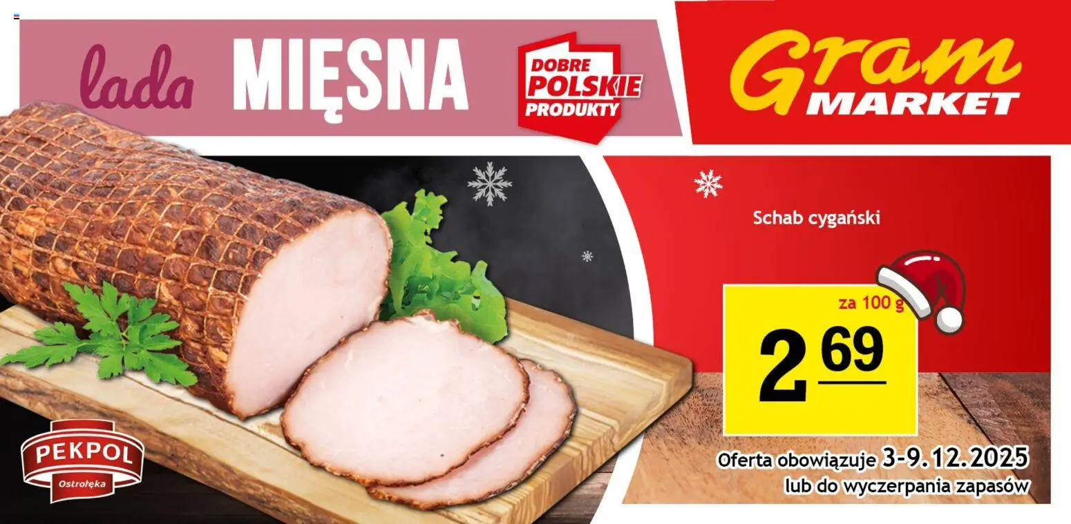 Gram Market Gazetka - Lada Mięsna od 03.12.2025 | Strona: 2 | Produkty: Schab