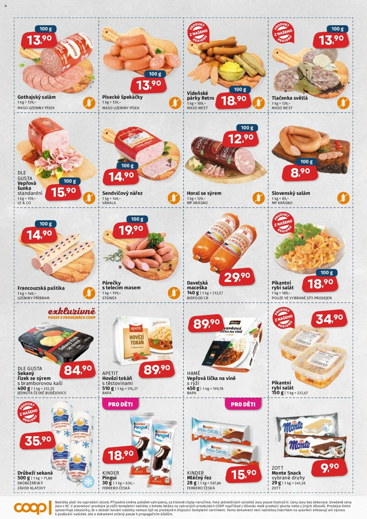 Coop leták od 28.01.2026 | Strana: 2 | Produkty: Písek, Gothajský salám, Rýži, Paštika