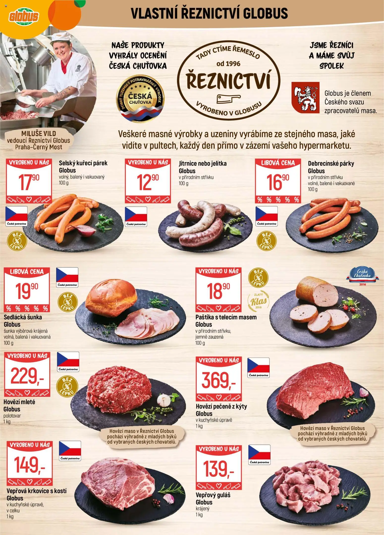 Globus leták - Praha Černý Most od 05.11.2025 | Strana: 5 | Produkty: Globus, Šunka, Párky, Vepřová krkovice