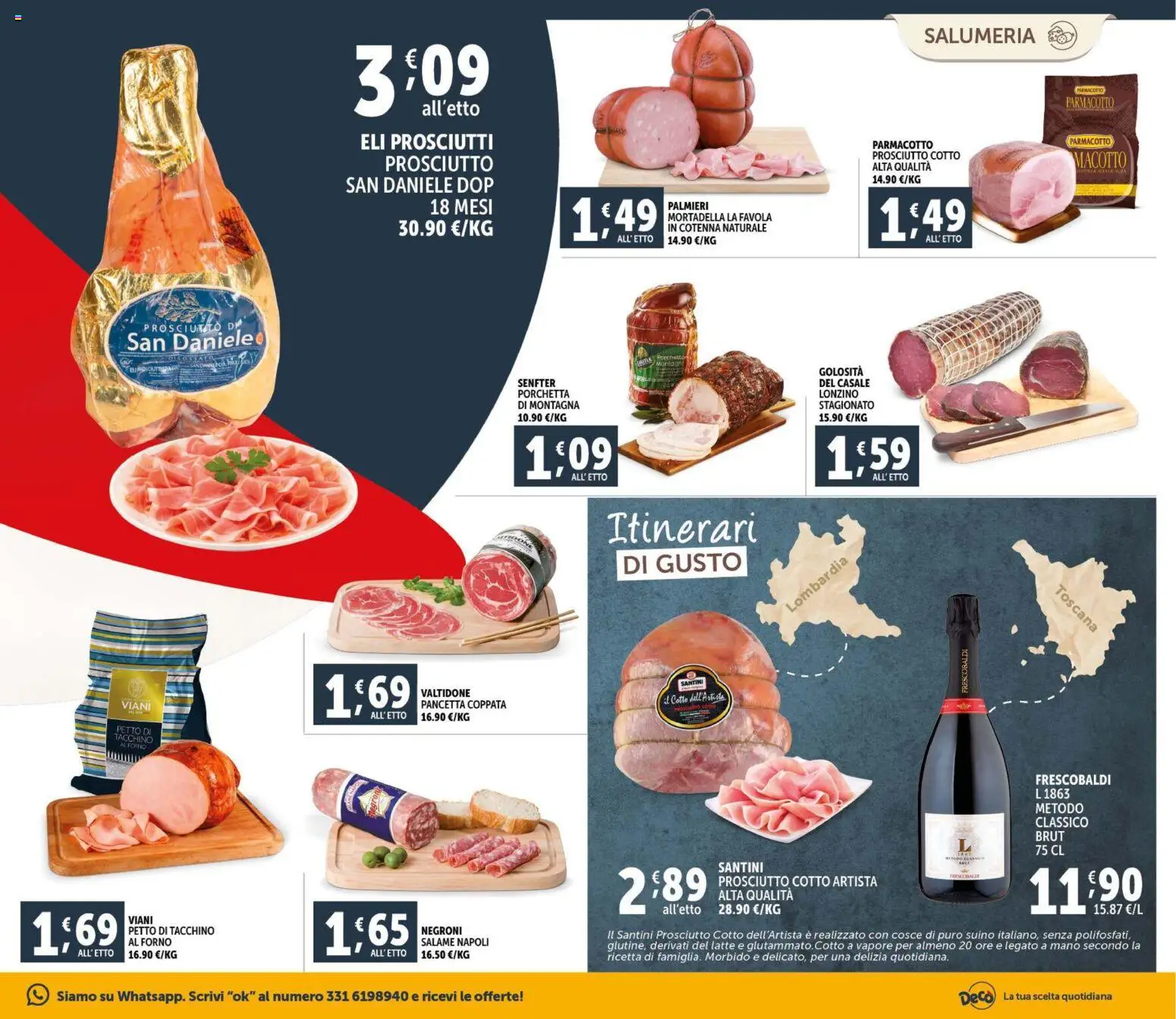 Volantino Decò del 30.01.2026 | Pagina: 5 | Prodotti: Porchetta, Pancetta, Tacchino, Latte