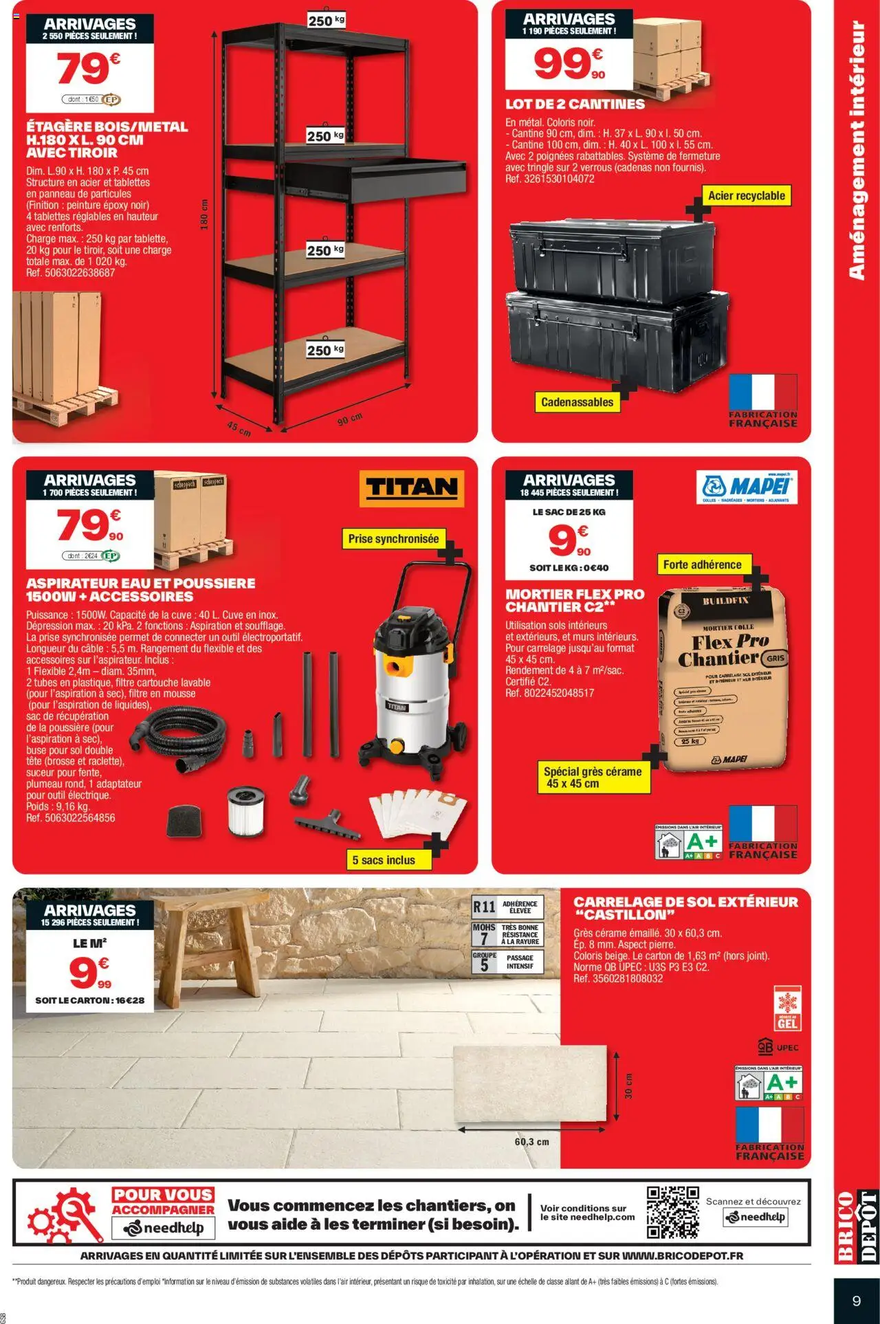  | Page: 9 | Produits: Câble, Adaptateur, Mortier, Brosse