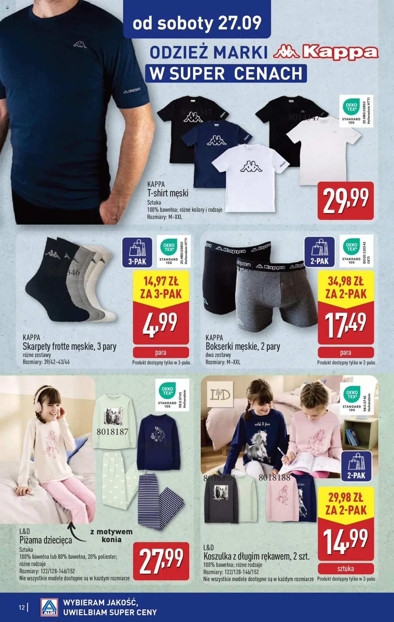 Aldi Gazetka - Artykuły przemysłowe i tekstylia od 22.09.2025 | Strona: 12