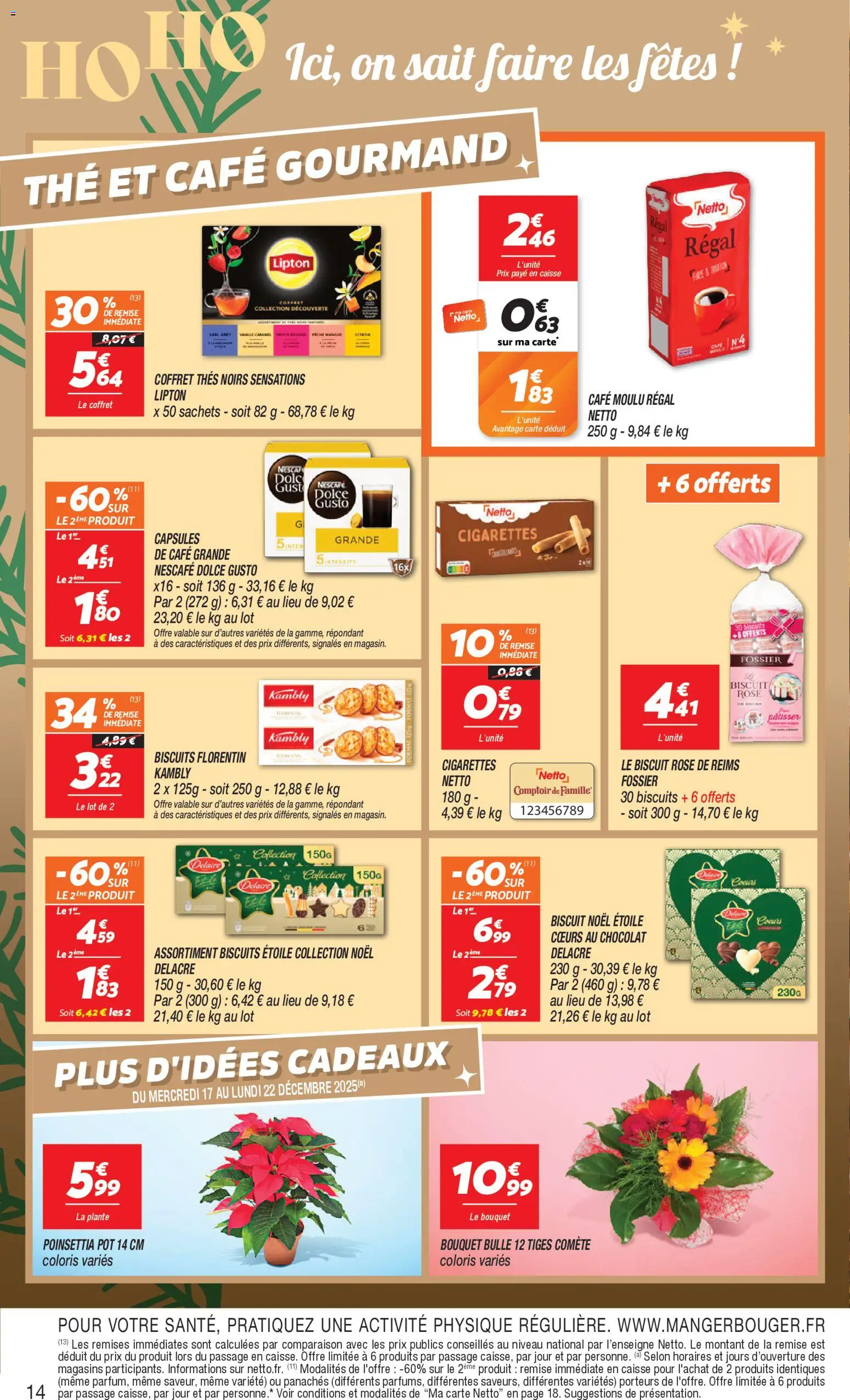 {H1} | Page: 14 | Produits: Dolce Gusto, Chocolat, Thé, Biscuits