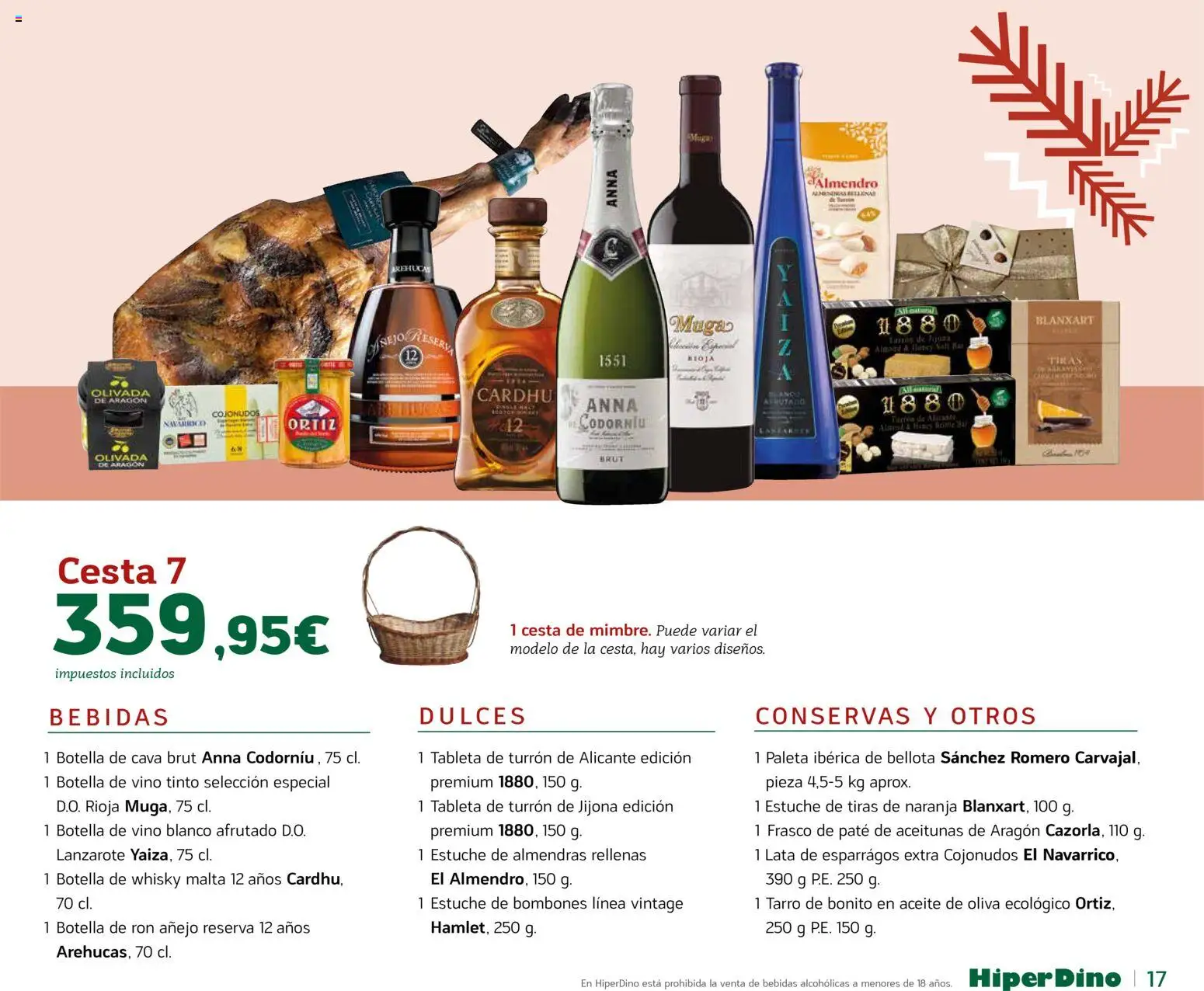 HiperDino - Catálogo Lotes y Cestas │ válido desde el 10.11.2025 | Página: 17 | Productos: Paté, Tableta, Aceite de oliva, Whisky