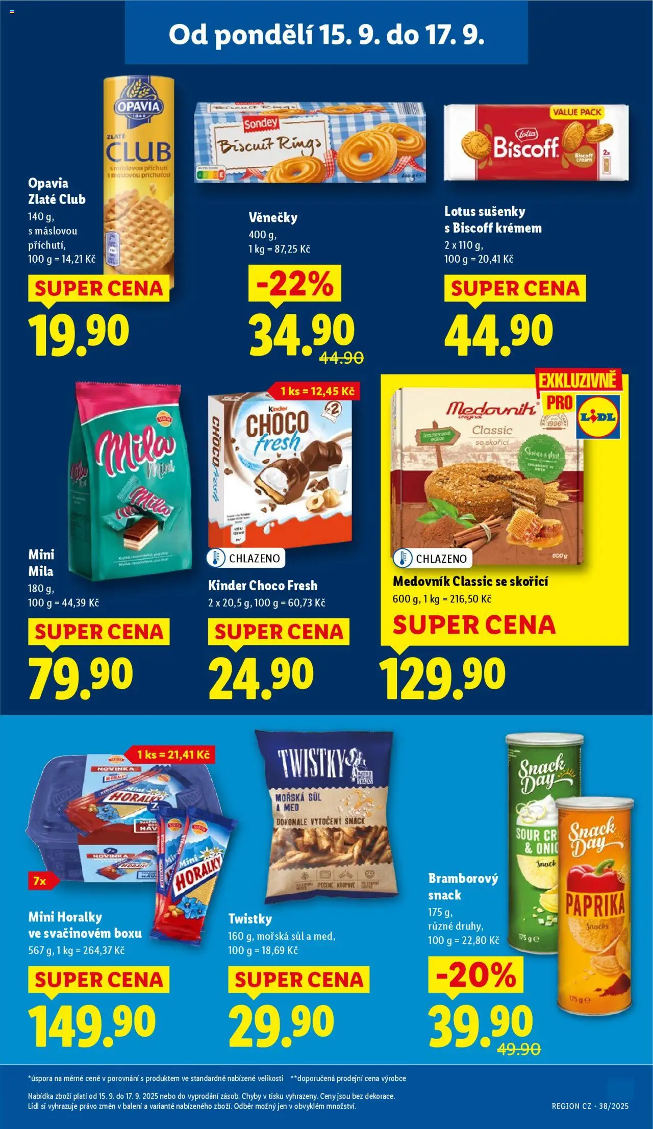 Lidl leták od 15.09.2025 | Strana: 27 | Produkty: Medovník, Horalky, Paprika, Kinder