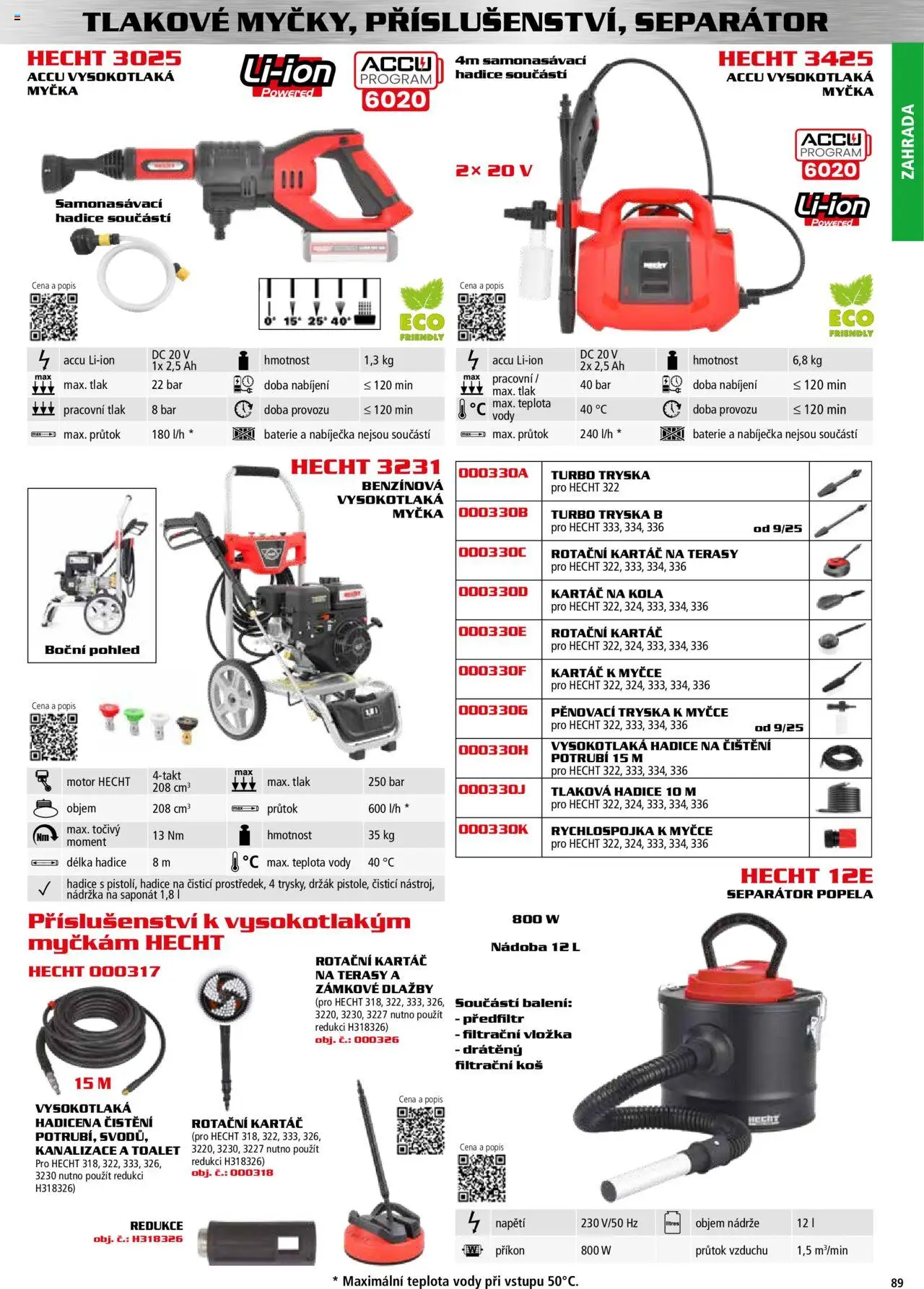 Hecht katalog - Podzim - zima 2025 od 01.09.2025 | Strana: 89 | Produkty: Hecht, Baterie, Koš, Kartáč