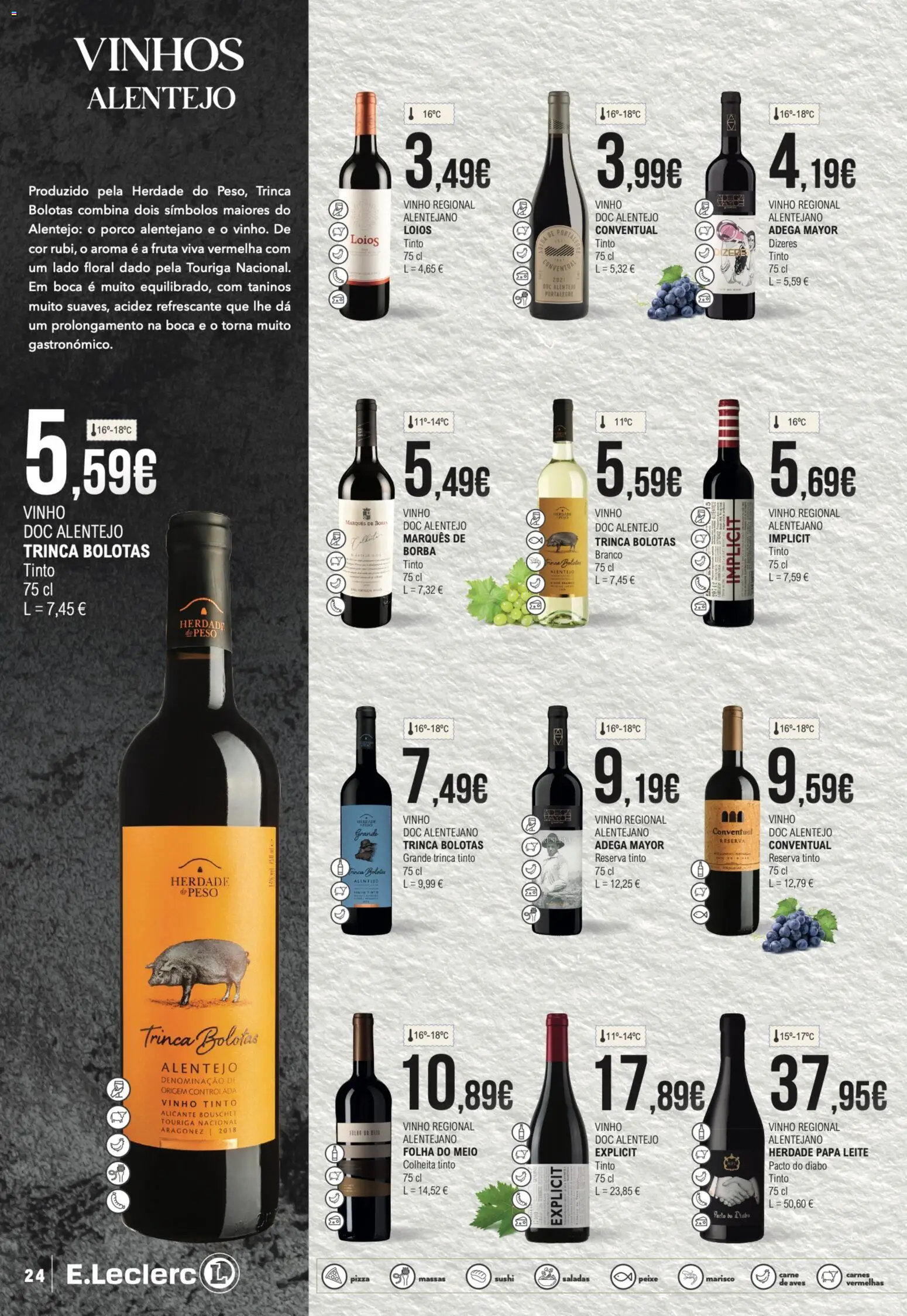 E.Leclerc folheto Queijos, Enchidos e Vinhos │ válido de 10.02.2026 | Página: 24