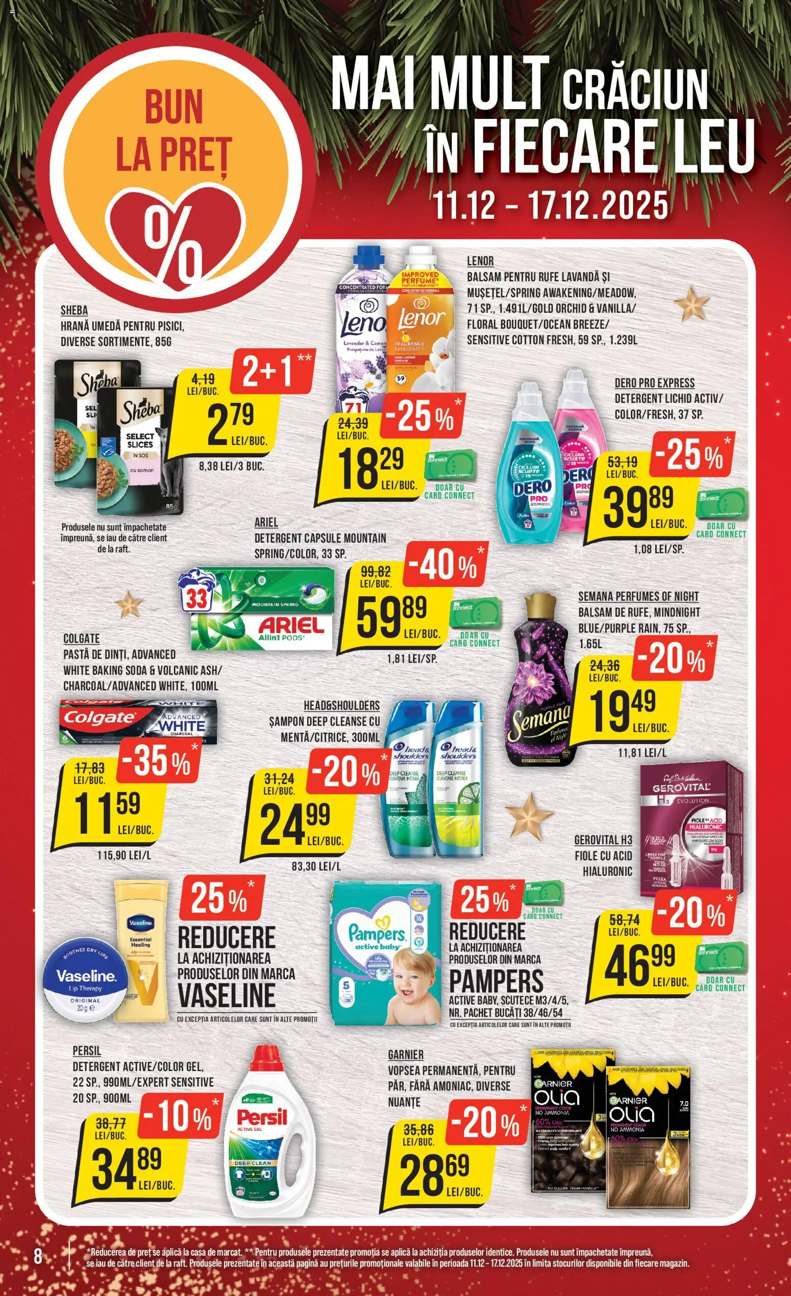 Noul catalog Mega Image – valabil de la 11.12.2025 | Pagină: 8 | Produse: Pomelo, Șampon, Balsam, Scutece
