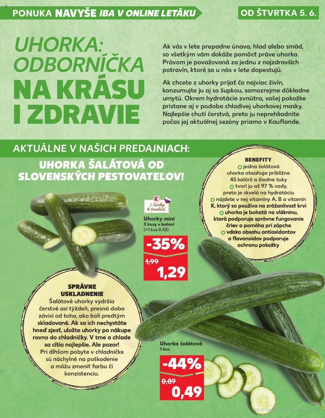 Nové Kaufland akcie – leták je platný od 05.06.2025 | Strana: 11 | Produkty: Uhorky