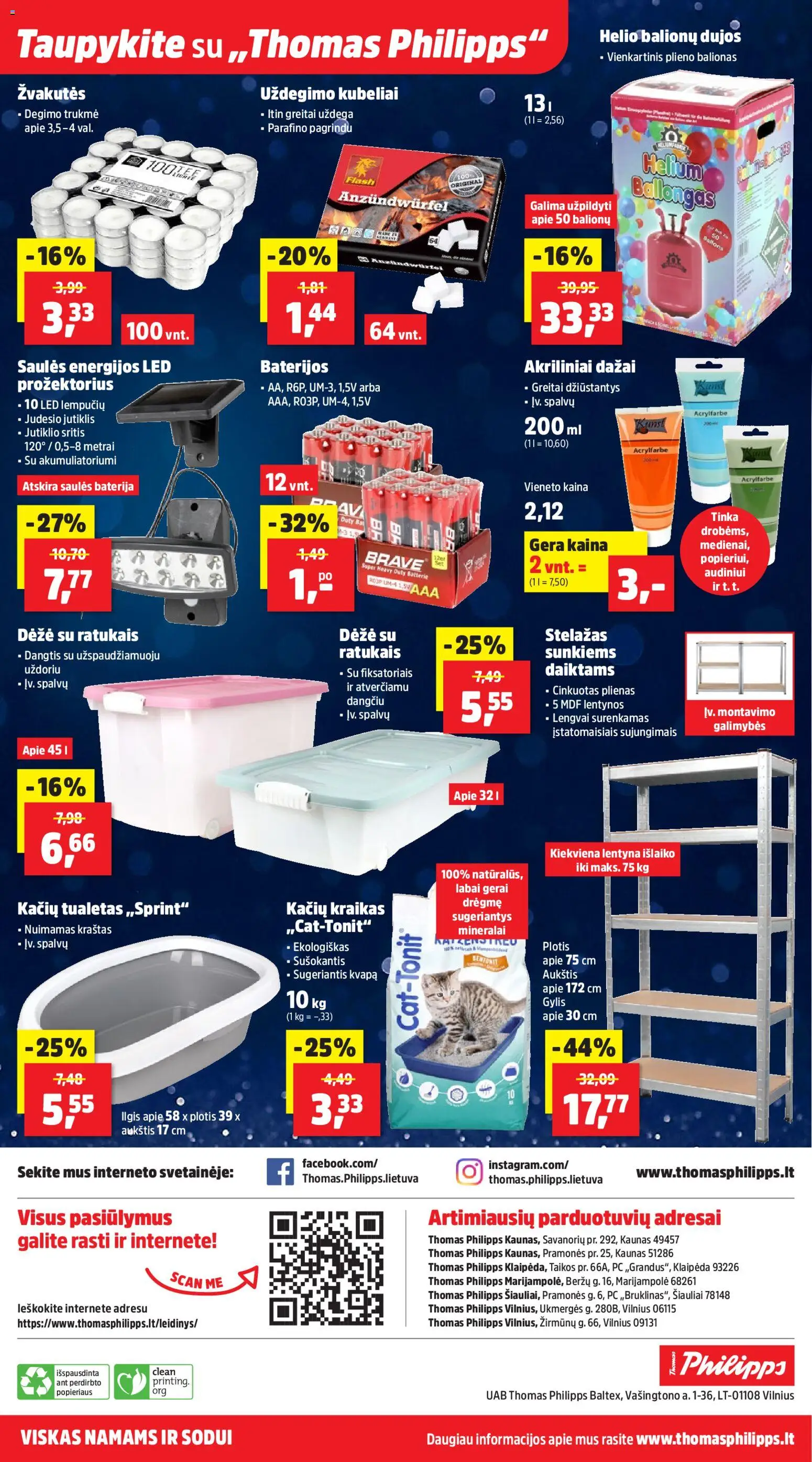 Thomas Philipps akcijos nuo 29.12.2025 | Puslapis: 4 | Prekių: Lentyna, Dėžė, Baterija, Tualetas