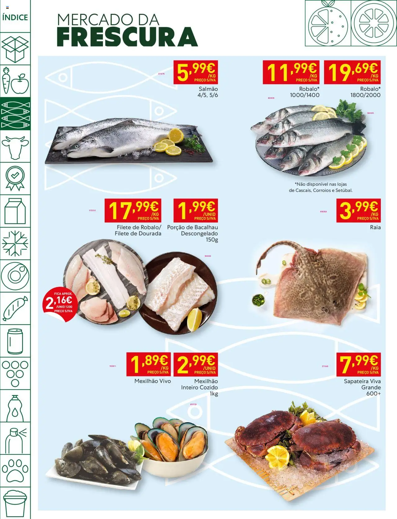 Recheio folheto │ válido de 12.08.2025 | Página: 10 | Produtos: Dourada, Bacalhau, Salmão, Sapateira