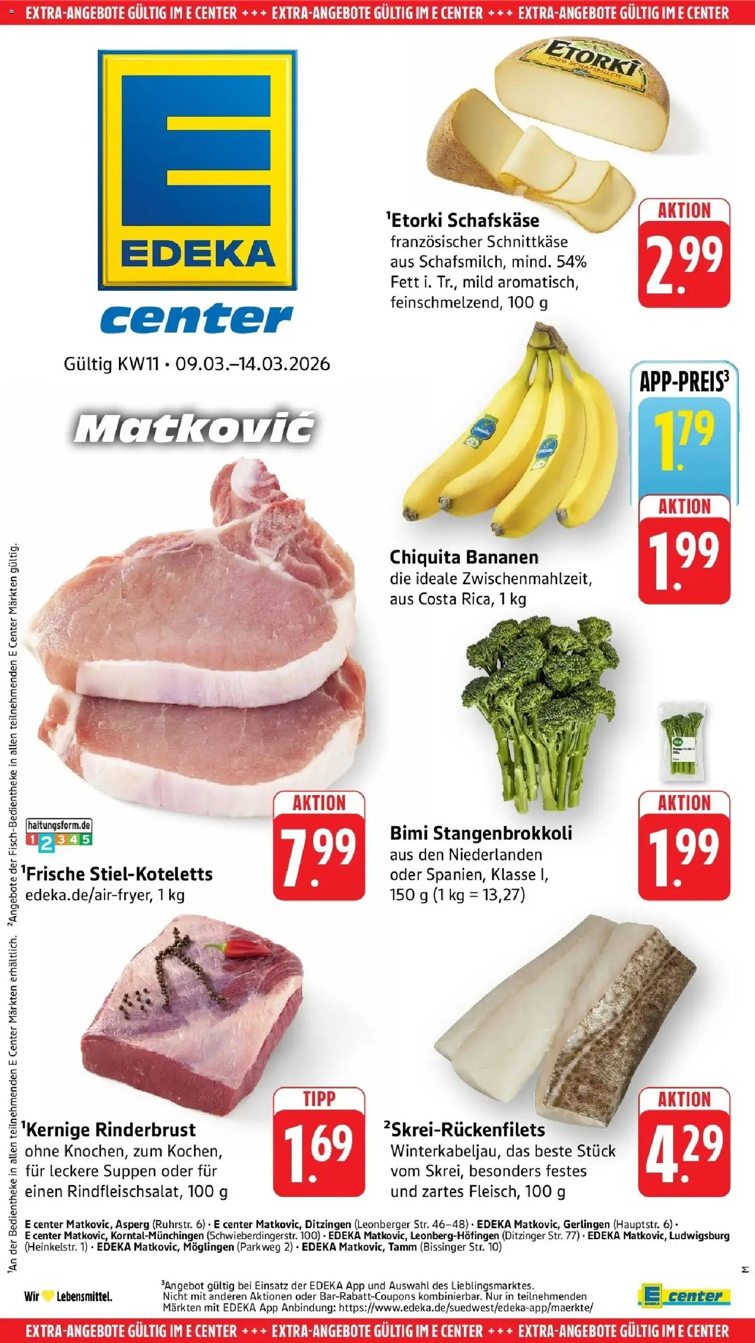 Edeka prospekt Möglingen	 – gültig ab 09.03.2026 | Seite: 45 | Produkte: Bananen, Schafskase
