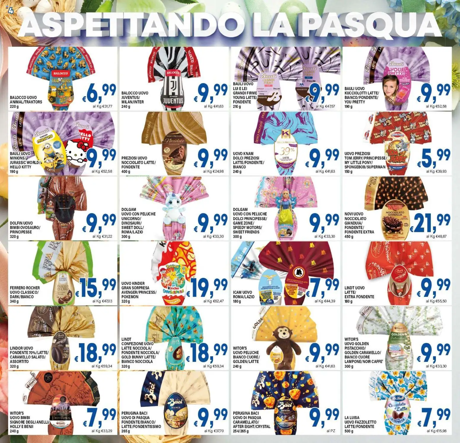 Volantino DEM del 17.03.2026 | Pagina: 4 | Prodotti: Peluche, Latte, Uovo di pasqua