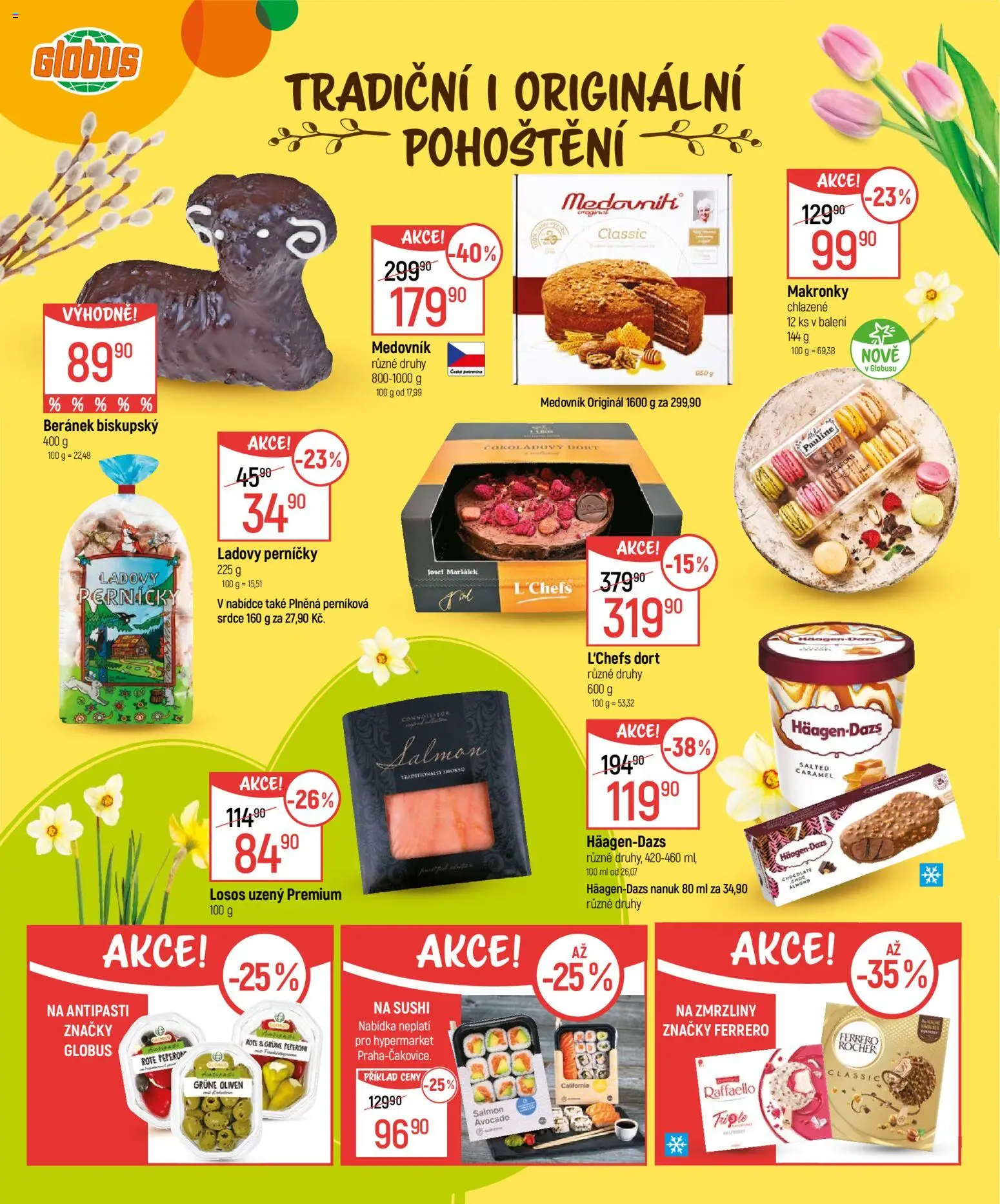 Globus leták - Velikonoce od 04.03.2026 | Strana: 14 | Produkty: Nanuk, Zmrzliny, Makronky, Perníčky