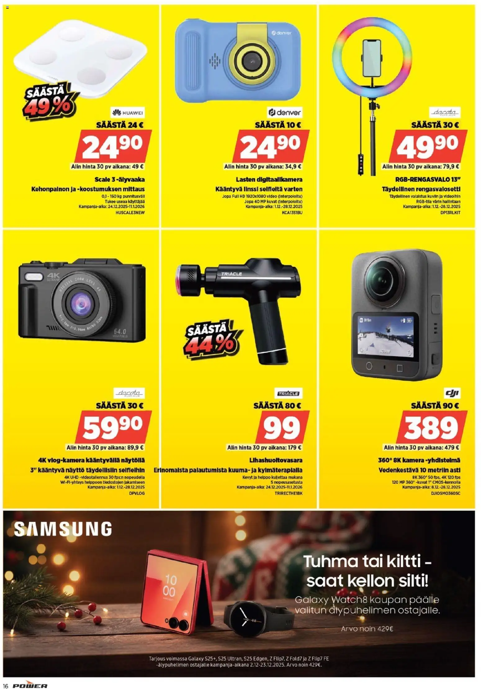 Power tarjoukset – voimassa 24.12.2025 alkaen | Sivu: 20 | Tuotteet: Kiltti, Näyttö, Video, Kamera