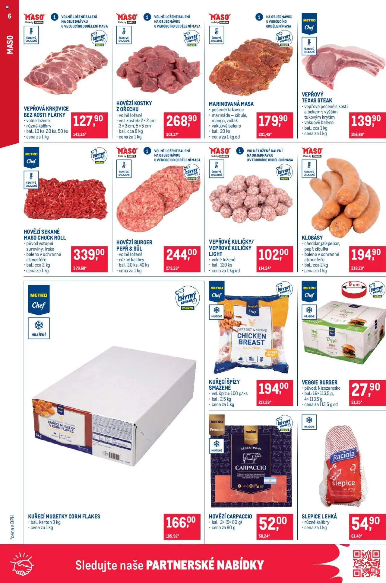 Makro leták - Gastronomie od 30.07.2025 | Strana: 6 | Produkty: Nugetky, Maso, Carpaccio, Kuličky