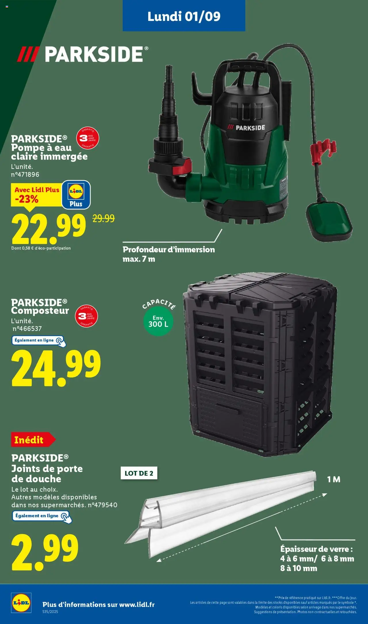  | Page: 28 | Produits: Pompe à eau, Composteur, Porte, Douche