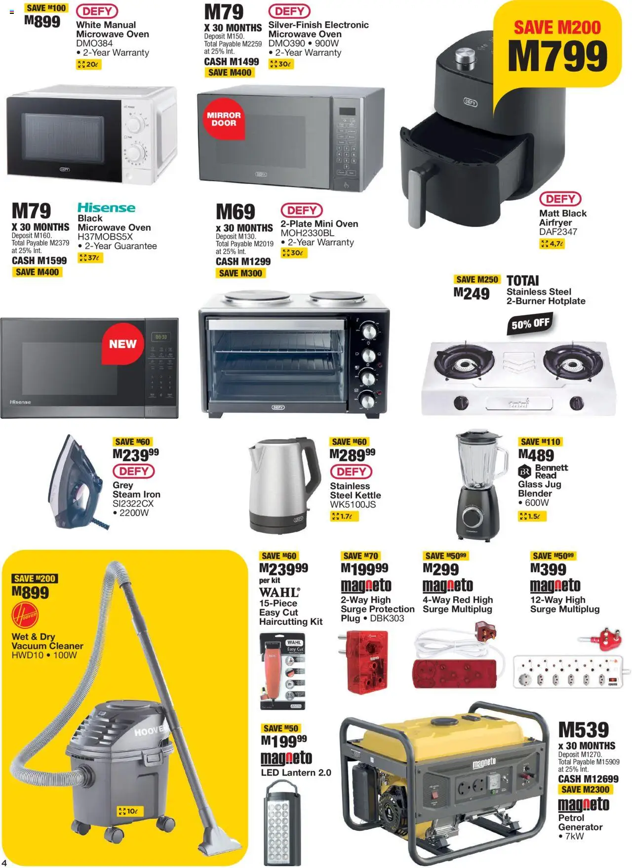 New OK Furniture catalogue – valid from 17.09.2025 | Page: 4 | Products: Lantern, Vacuum cleaner, Iron, Mirror