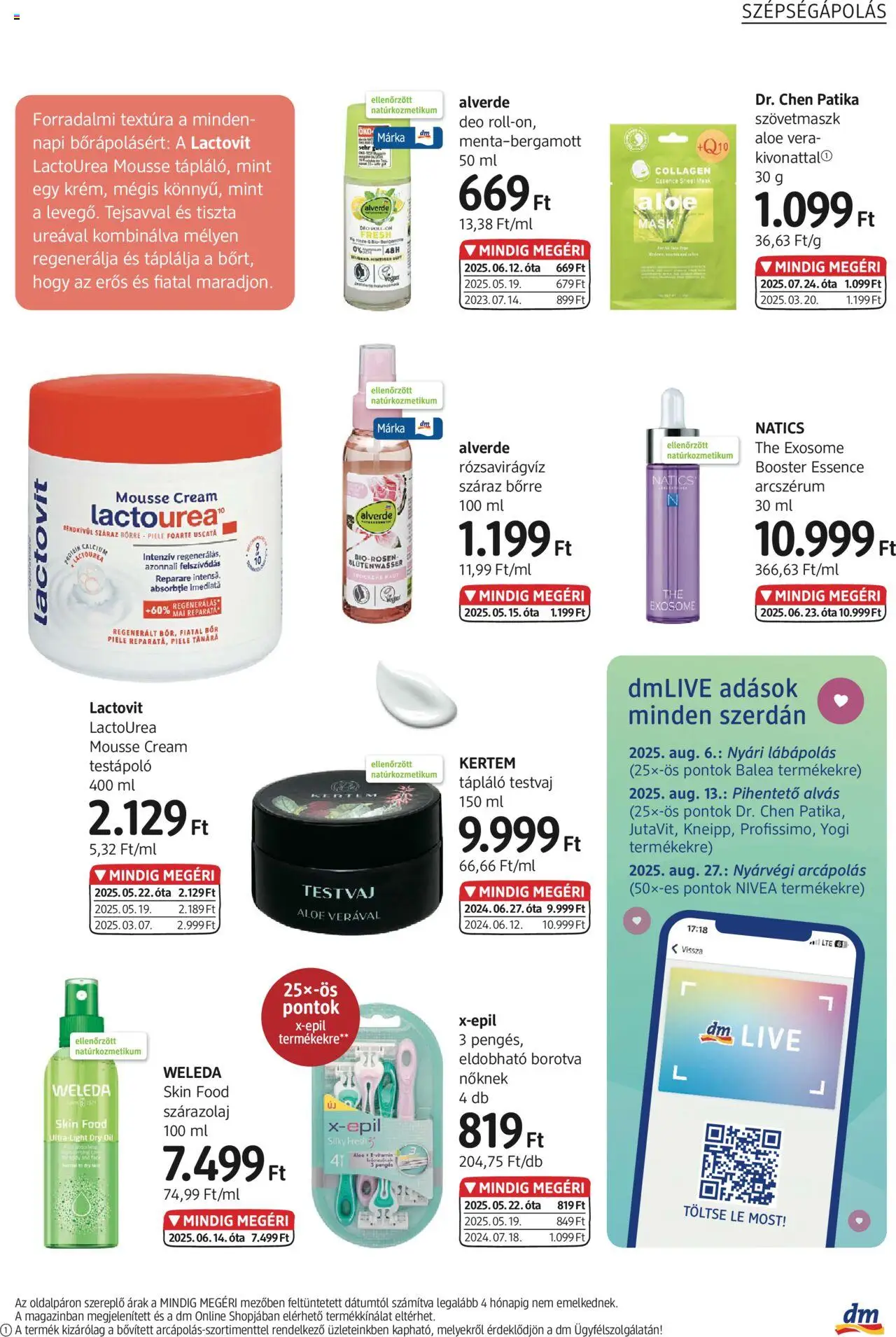 DM Drogerie Markt akciós ujság - amely érvényes a következő dátumtól: 31.07.2025 | Oldal: 5 | Termékek: Body, Aloe vera, Bor, Testápoló