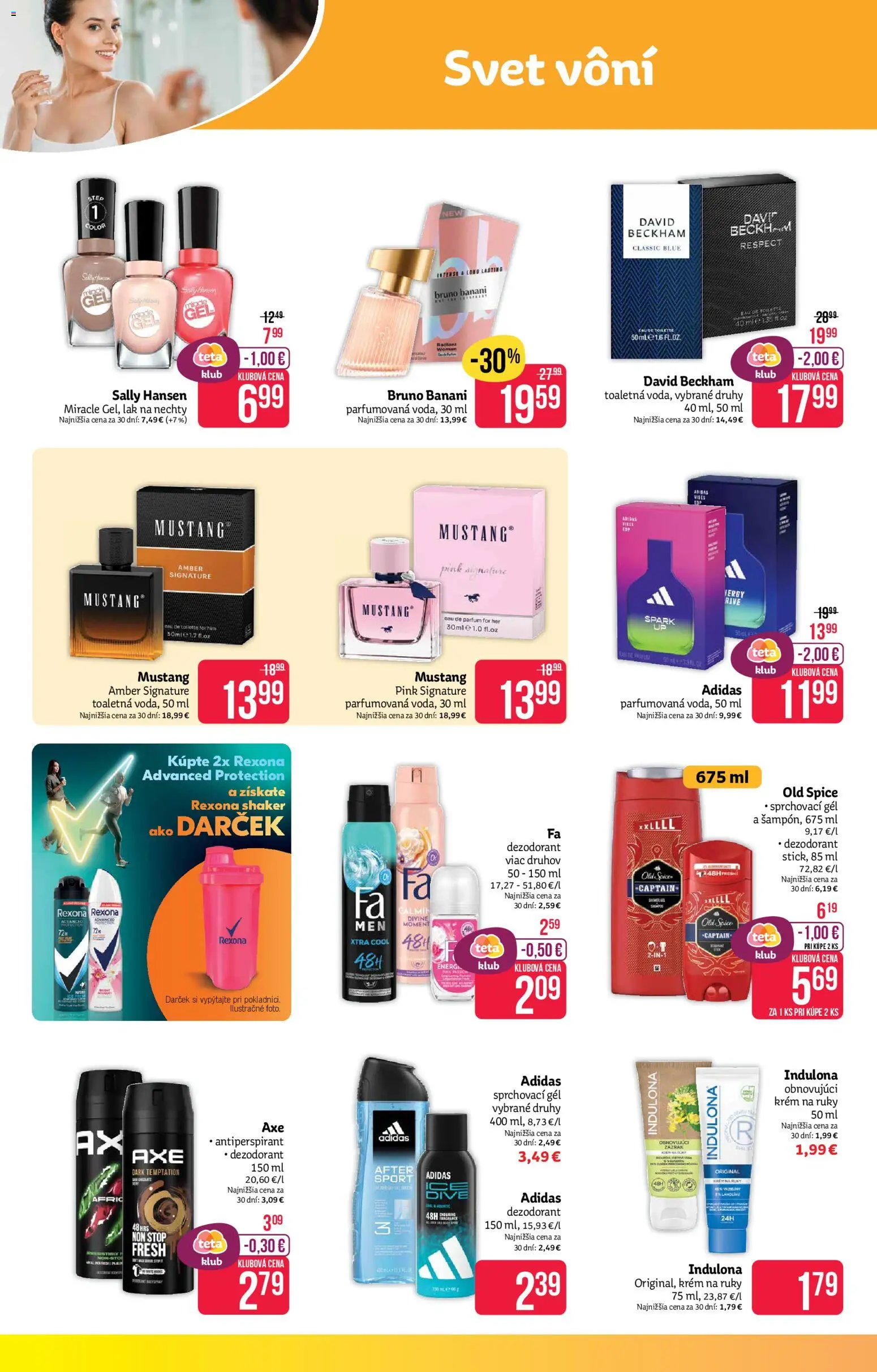 Nové Teta drogerie akcie – leták je platný od 19.01.2026 | Strana: 4 | Produkty: Old Spice, Krém na ruky, Adidas, Indulona