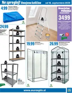 Novi Eurospin katalog ponudbe – veljaven od 18.09.2025 | Stran: 15 | Izdelki: Teza, Regal
