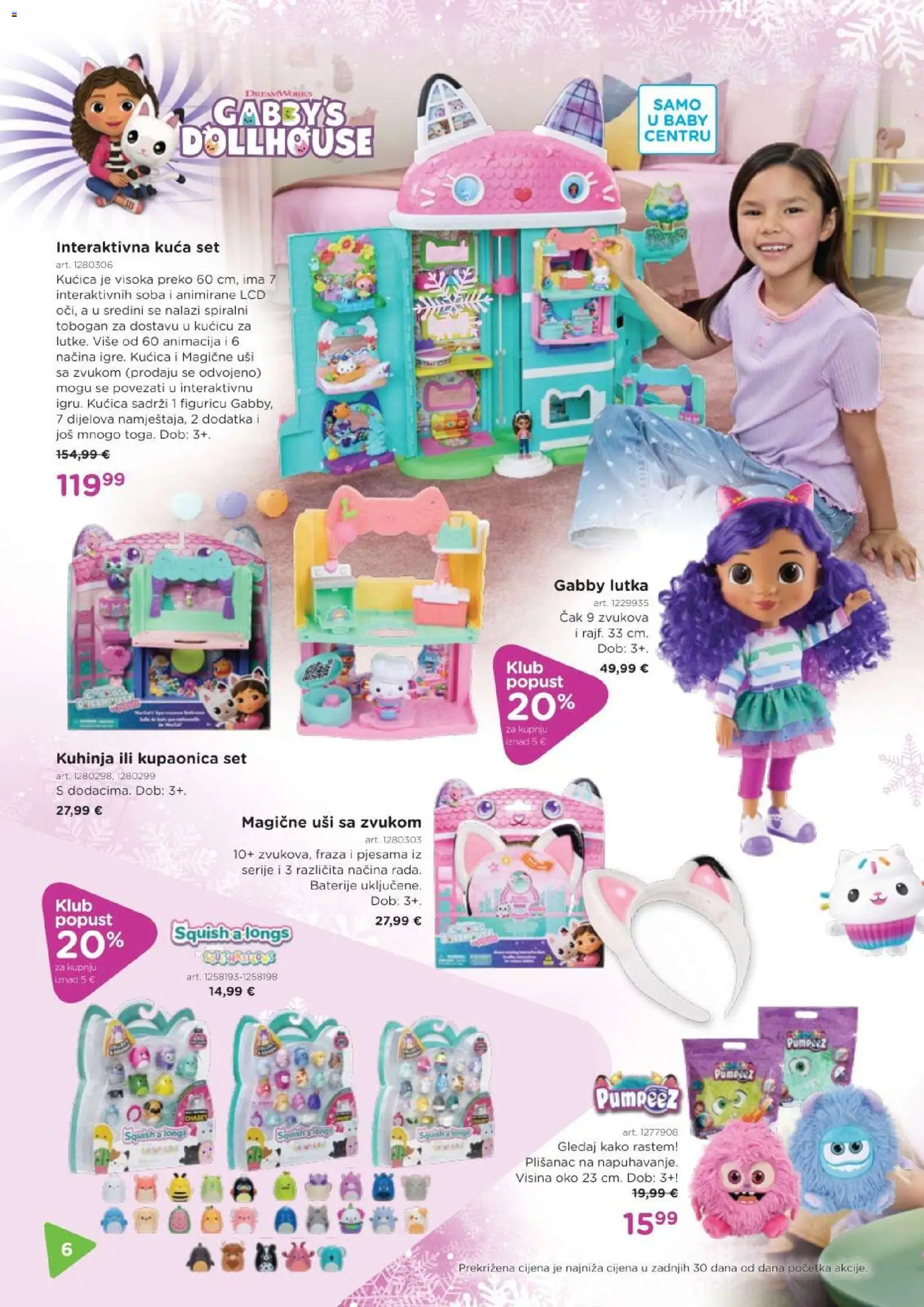 Baby Center katalog | vrijedi od 03.12.2025 | Stranica: 6 | Proizvodi: Lutka, Kupaonica, Baterije, Kuhinja