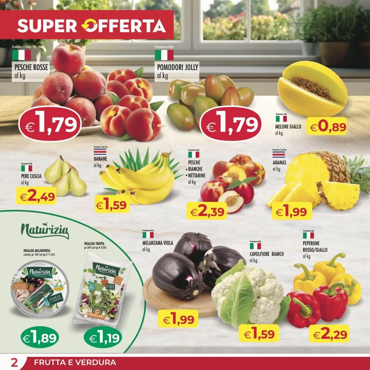Volantino MerSi Supermercati del 10.09.2025 | Pagina: 2 | Prodotti: Frutta, Ananas, Polo, Ciotola