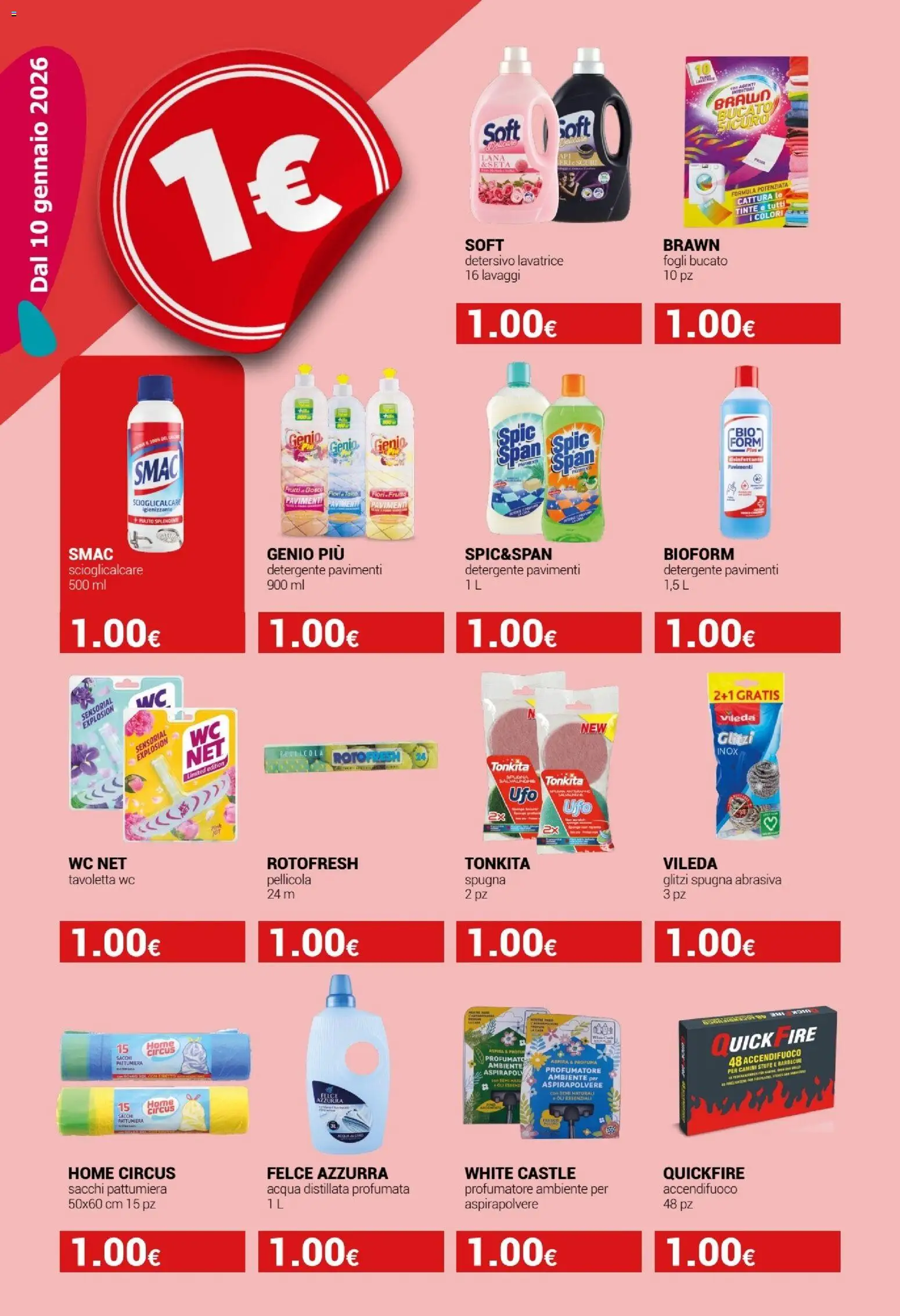 Volantino Tigotà del 10.01.2026 | Pagina: 2 | Prodotti: Tavoletta wc, Detergente, Talco, Lavatrice