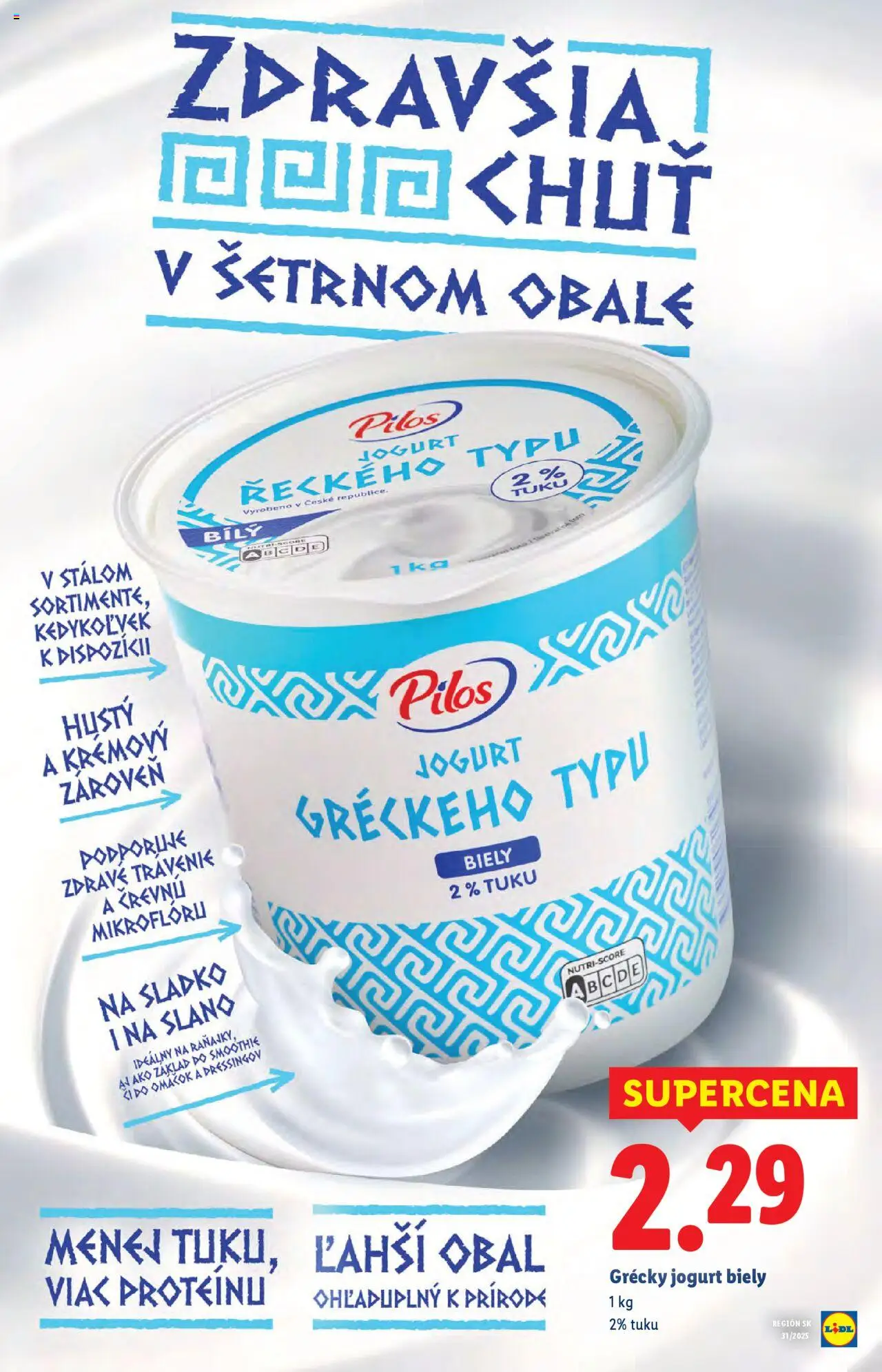 Lidl leták │ platný od 28.07.2025 | Strana: 33 | Produkty: Jogurt, Grécky jogurt