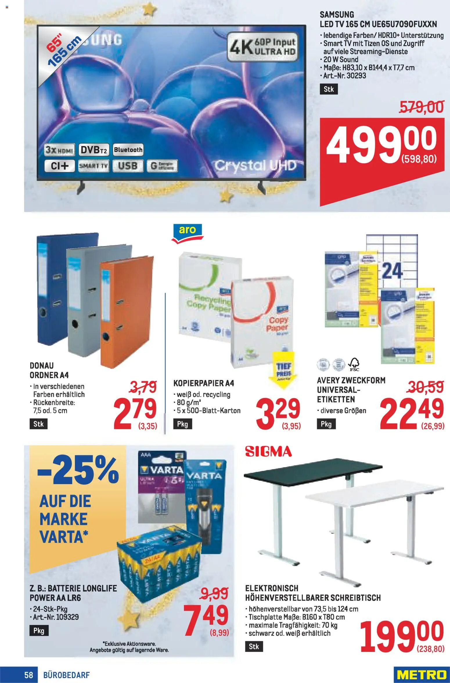 Metro angebote Profi gültig ab 13.11.2025 | Seite: 58 | Produkte: TV, Samsung