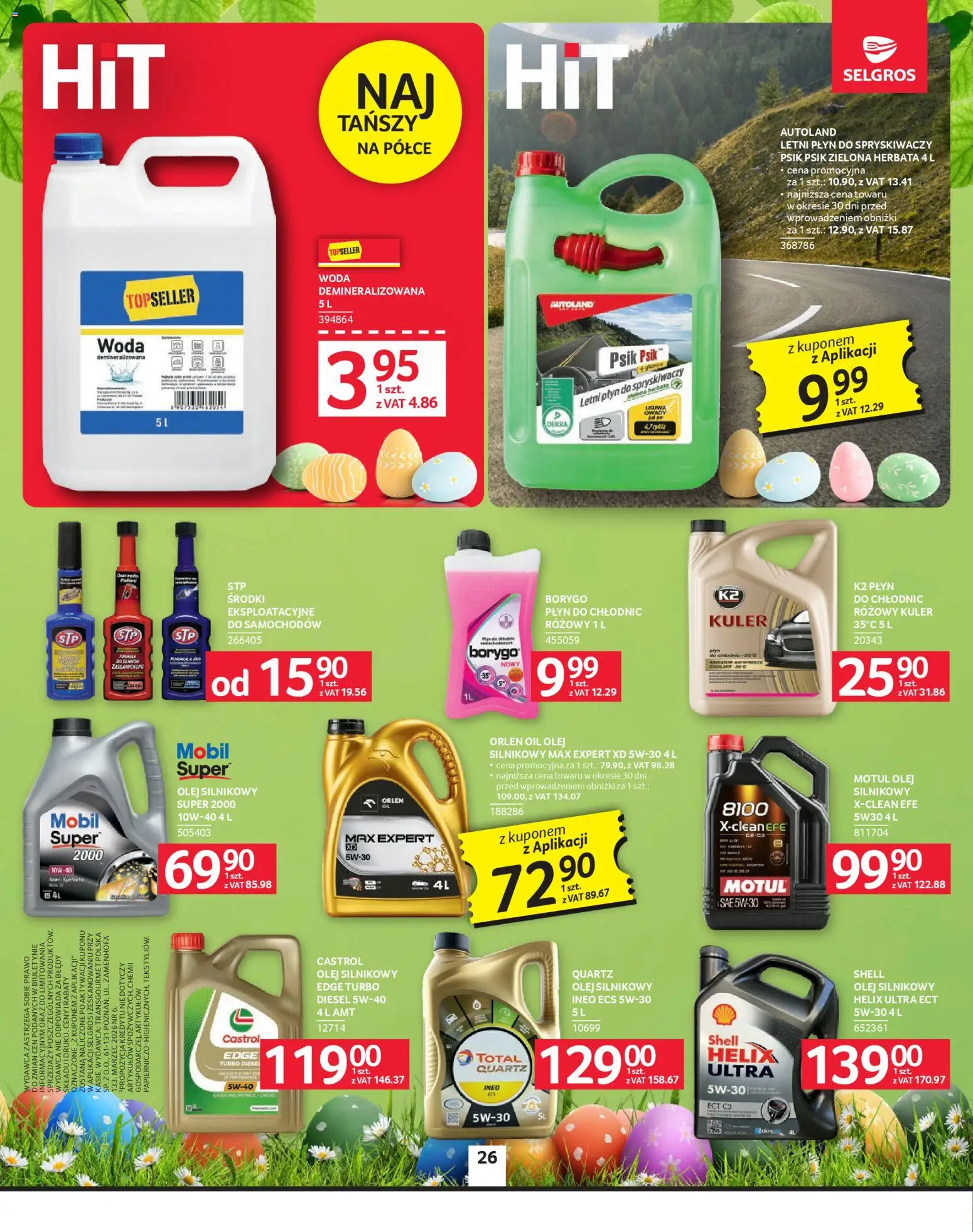 Selgros cash&carry gazetka - Oferta przemysłowa od 19.03.2026 | Strona: 28 | Produkty: Helix, Olej, Herbata, Woda