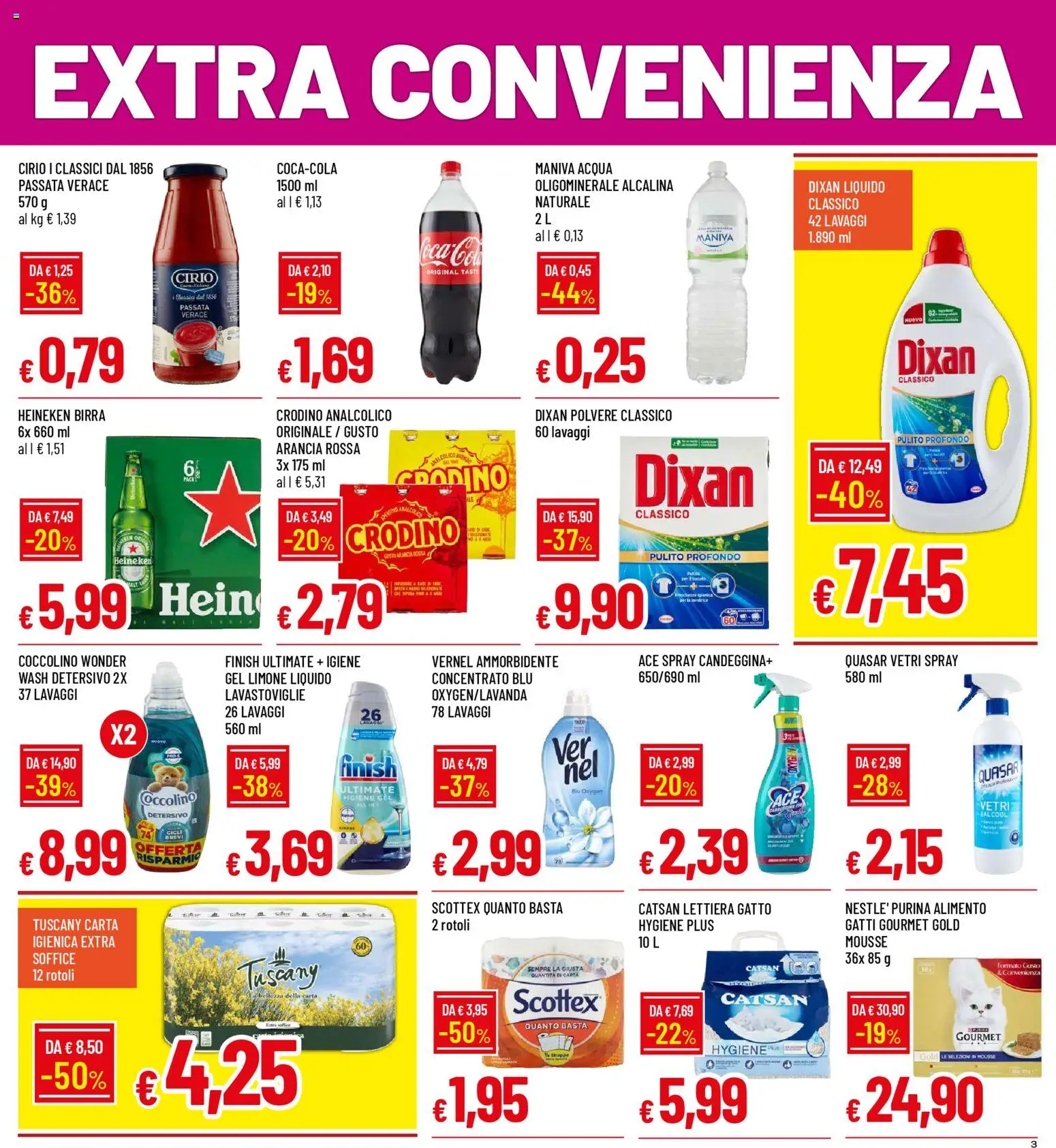 Volantino Galassia del 29.12.2025 | Pagina: 3 | Prodotti: Ammorbidente, Candeggina, Limone, Heineken