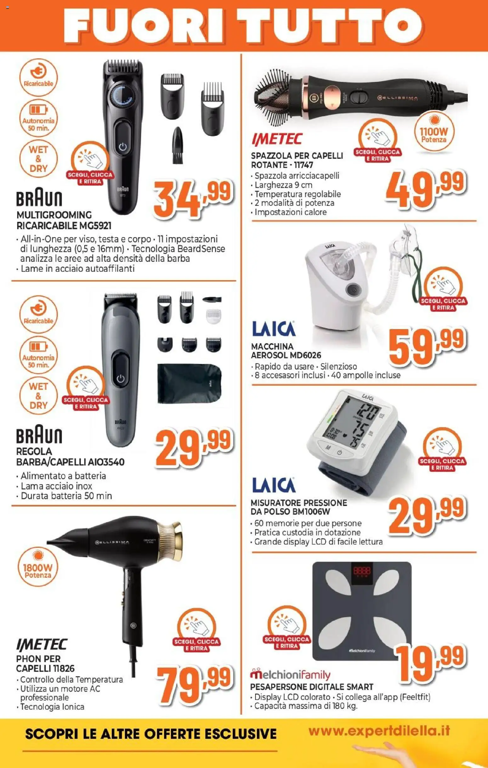 Volantino Expert del 27.12.2025 | Pagina: 12 | Prodotti: Spazzola, Arricciacapelli, Batteria